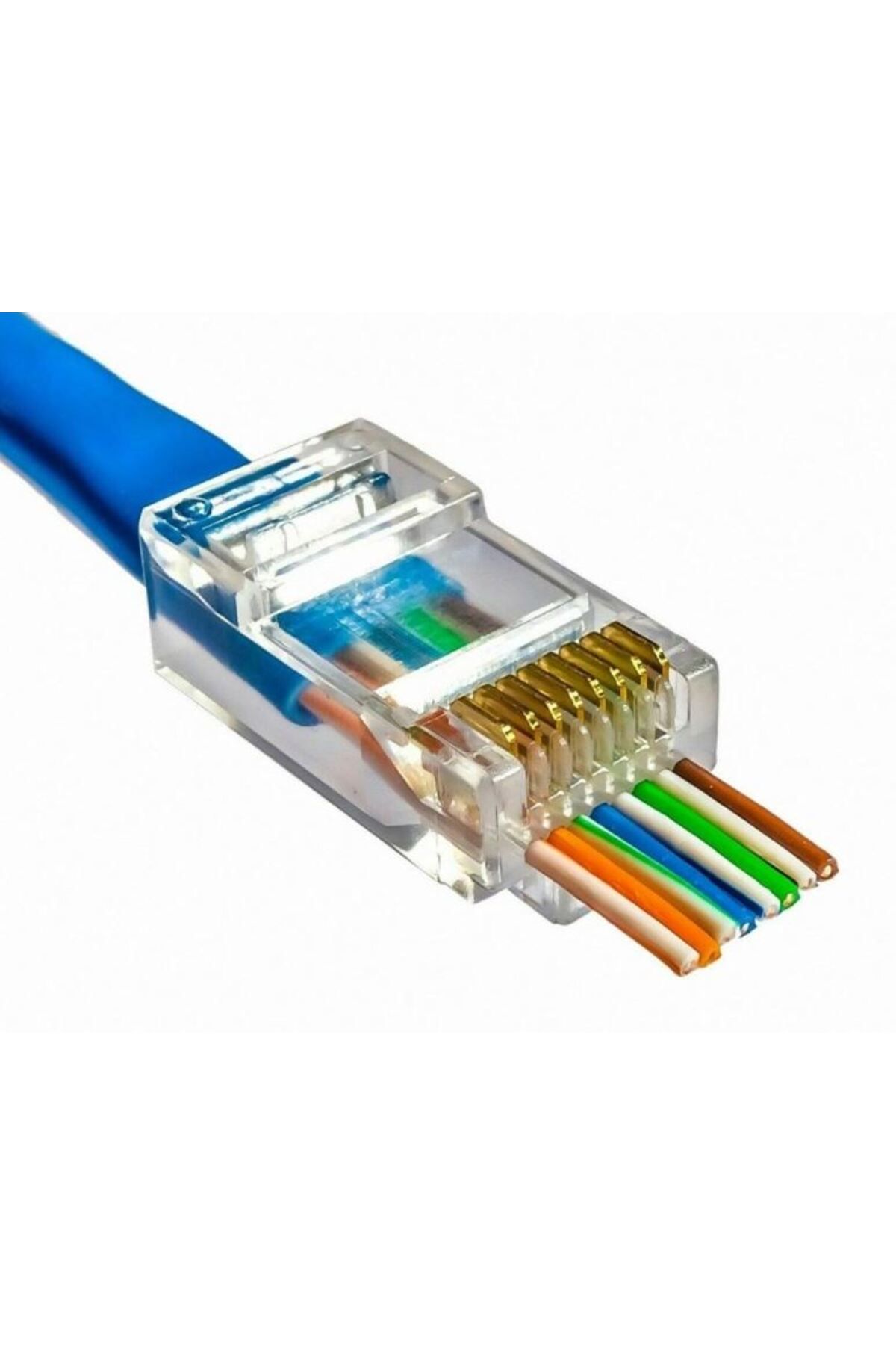 durgunstore YENİ NESİL RJ45 CAT5/CAT6 8P/8C AÇIK UÇLU SOKET (100LÜK PAKET) (K246)