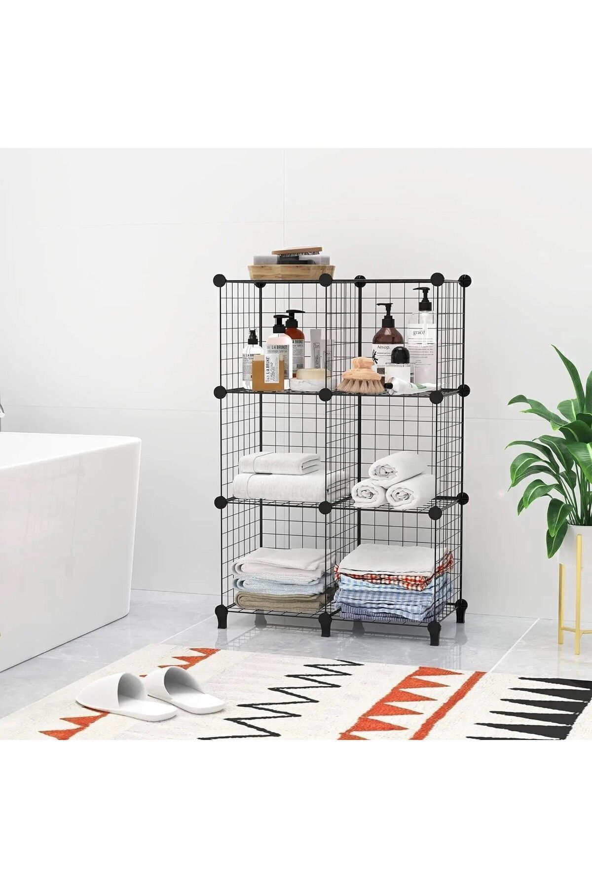 Feronyahome & Garden-6-Section Portable Storage and Organization Shelfs,Kitchen,Badge Organizer,Toy Organization Shelfs 1