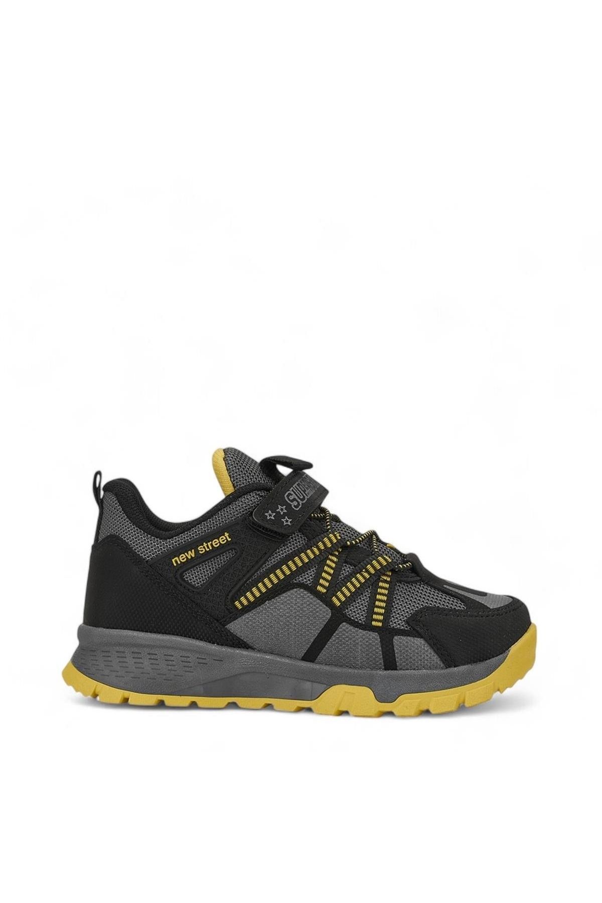 Tuğba Ortopedi-2000 Orthopedic Boy's Smoke/Yellow Water Resistant Outdoor Shoes 1