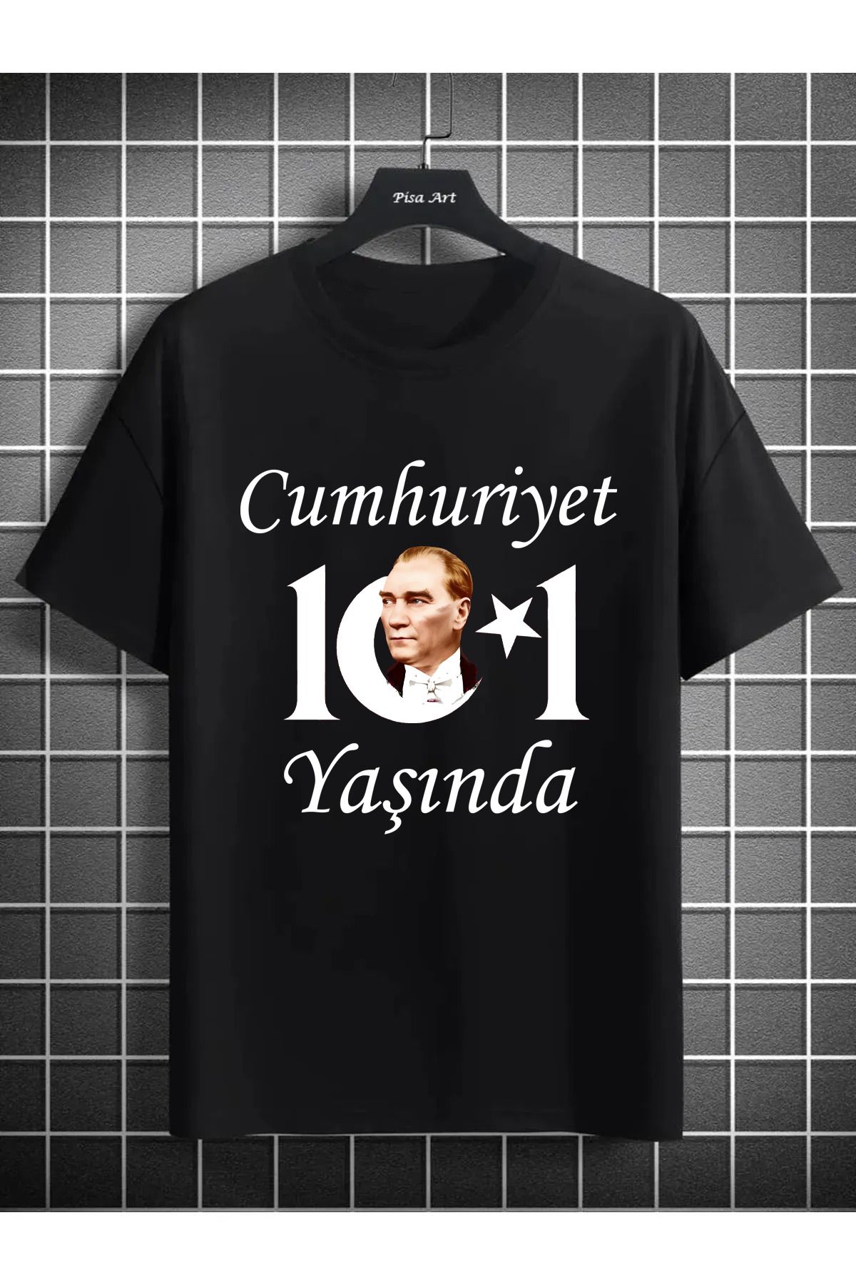 Pisa Art 29 Ekim Cumhuriyet Bayramı 101.Yıl Atatürk Temalı Unisex ve Çocuk Özel tasarım