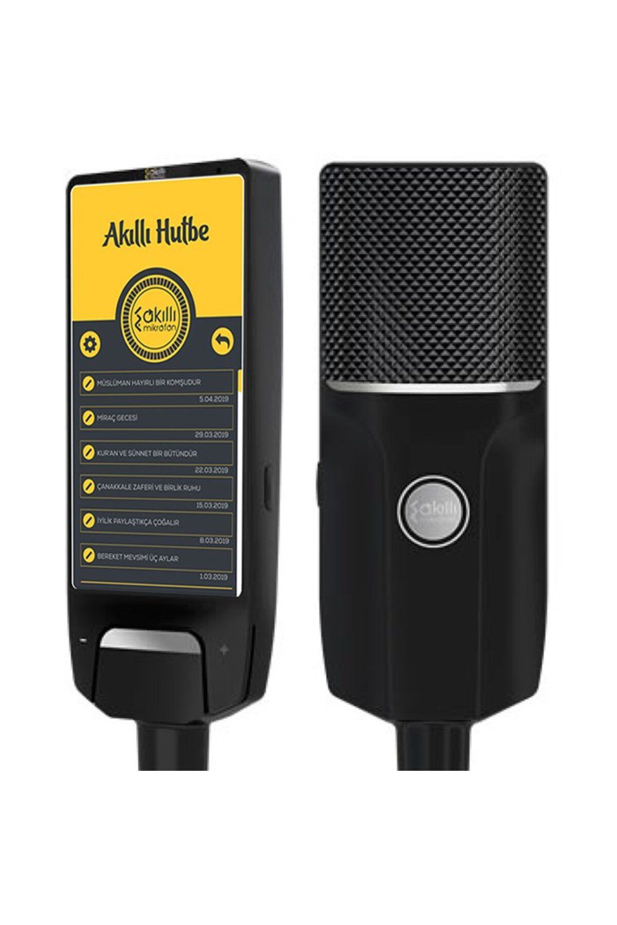 Light up AKILLI MİKROFON DOKUNMATİK EKRANLI WİFİ DESTEKLİ ÇİFT MİKROFONLU DHS1V1