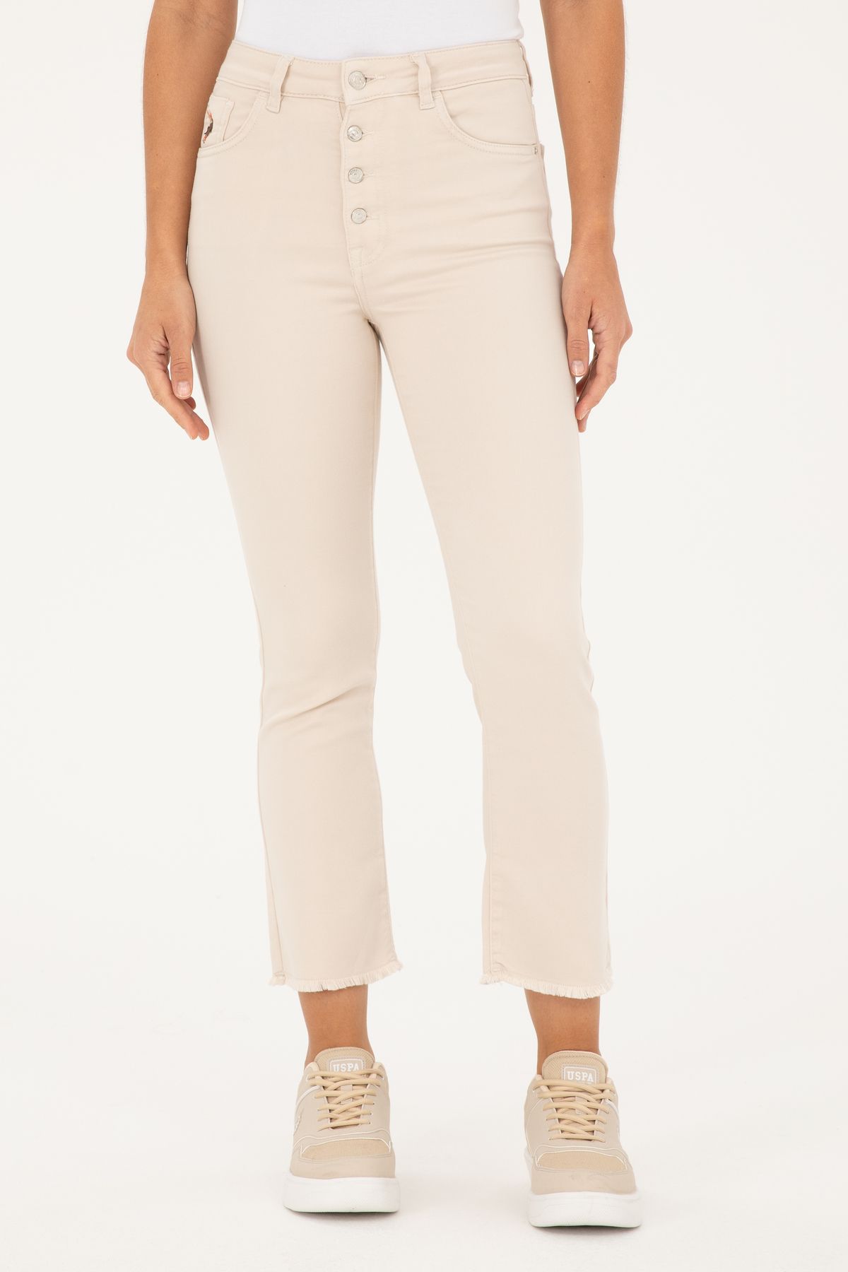 U.S. Polo Assn.-Women's Beige Jean Trousers 50282755 -Vr011 2