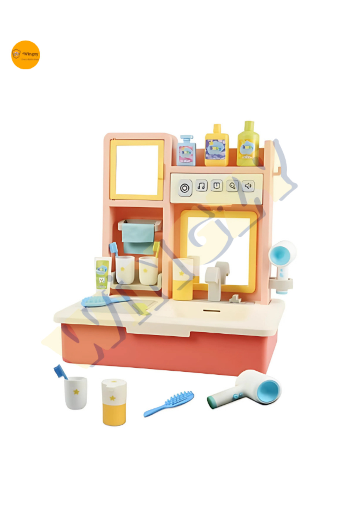 Eğitici Banyo Lavabo Pilli Pembe
