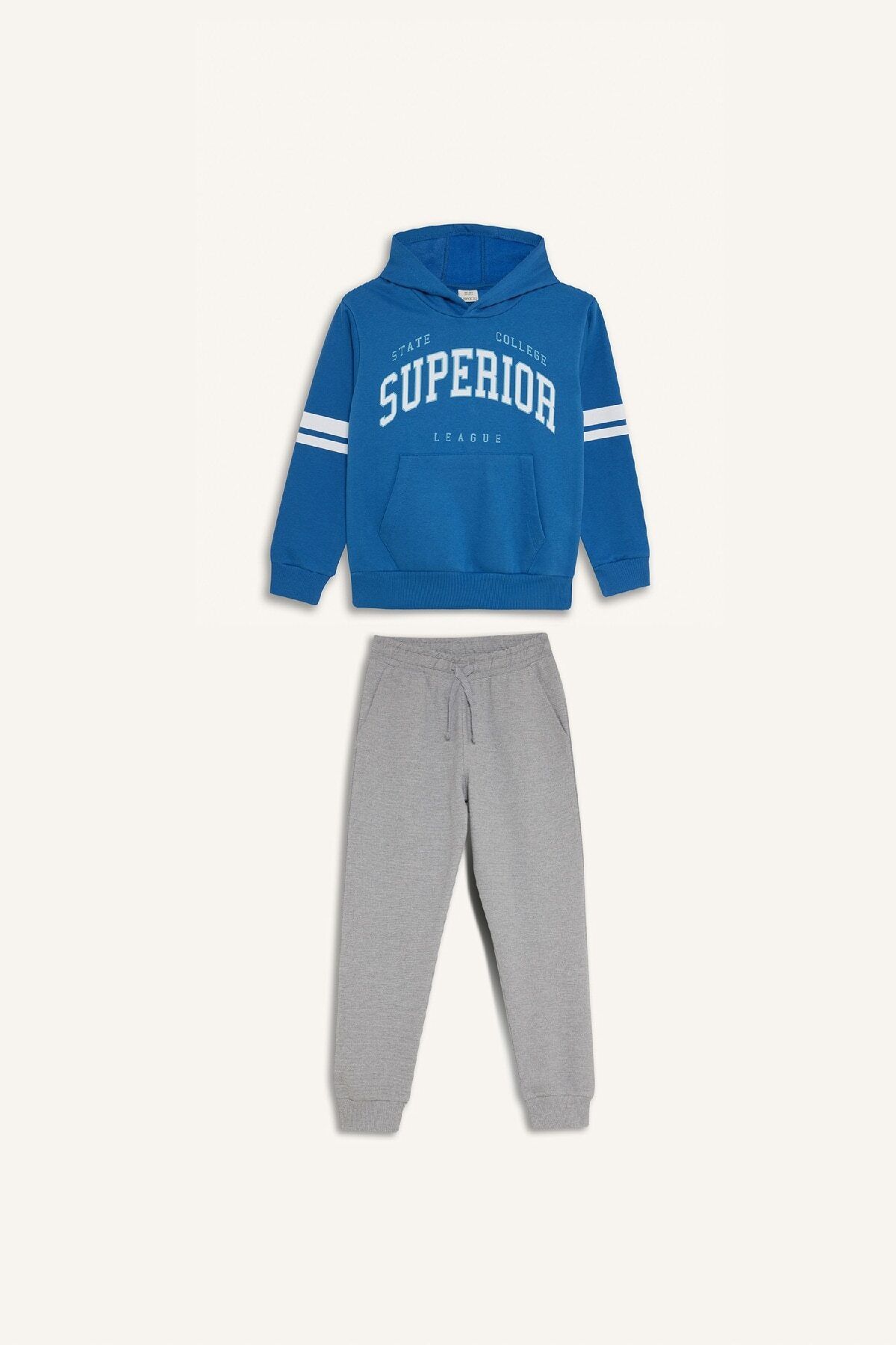 DeFacto-Thick Hooded Boy's Sweatshirt and Sweatpants Set - D3565A824Wn 1