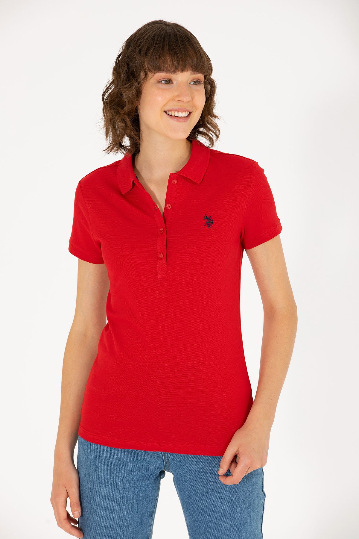 U.S. Polo Assn.-Tricou roșu Basic Polo pentru damă 50262675 -vr171 1