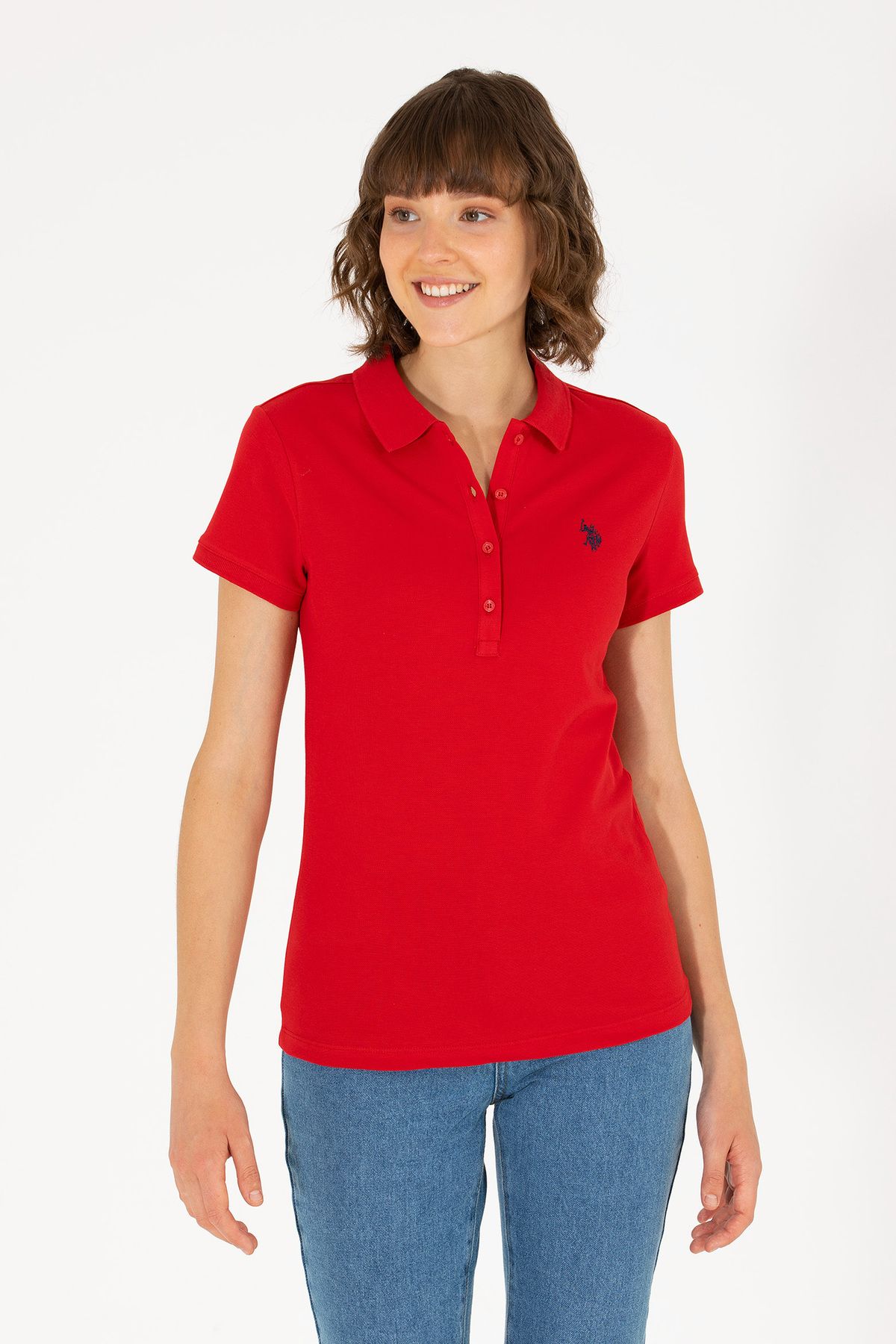 U.S. Polo Assn.-Tricou roșu Basic Polo pentru damă 50262675 -vr171 4