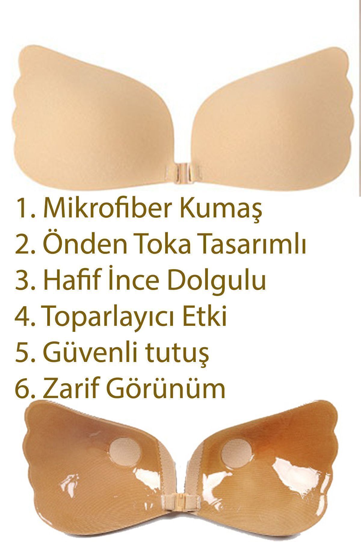 ZETLEX-Strapless and Plumping Strapless Bra - Adhesive, Front Clasp 2