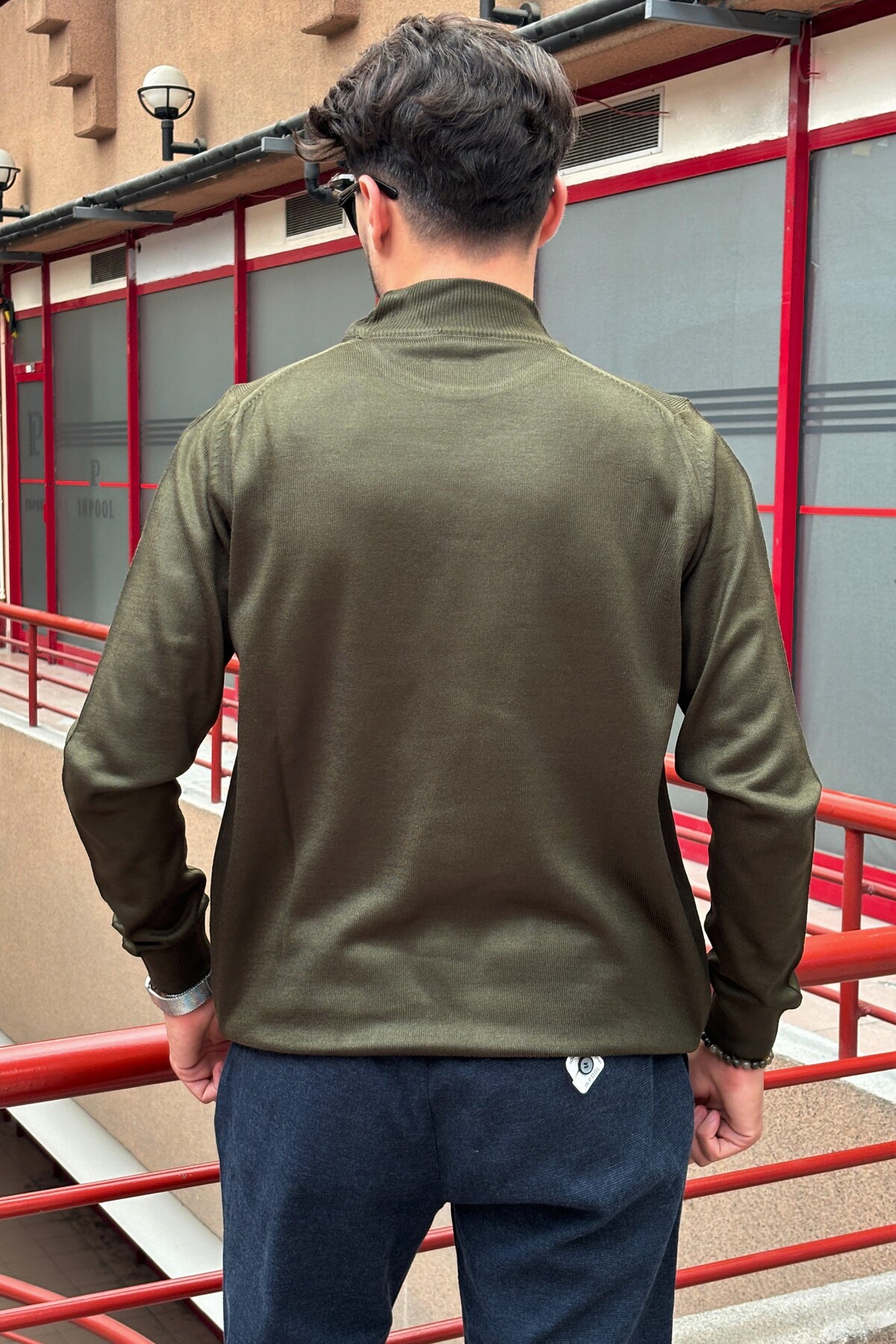 inpool  Erkek, Slim-Fit, Old Money, Yarım Boğazlı triko kazak - Görsel 8