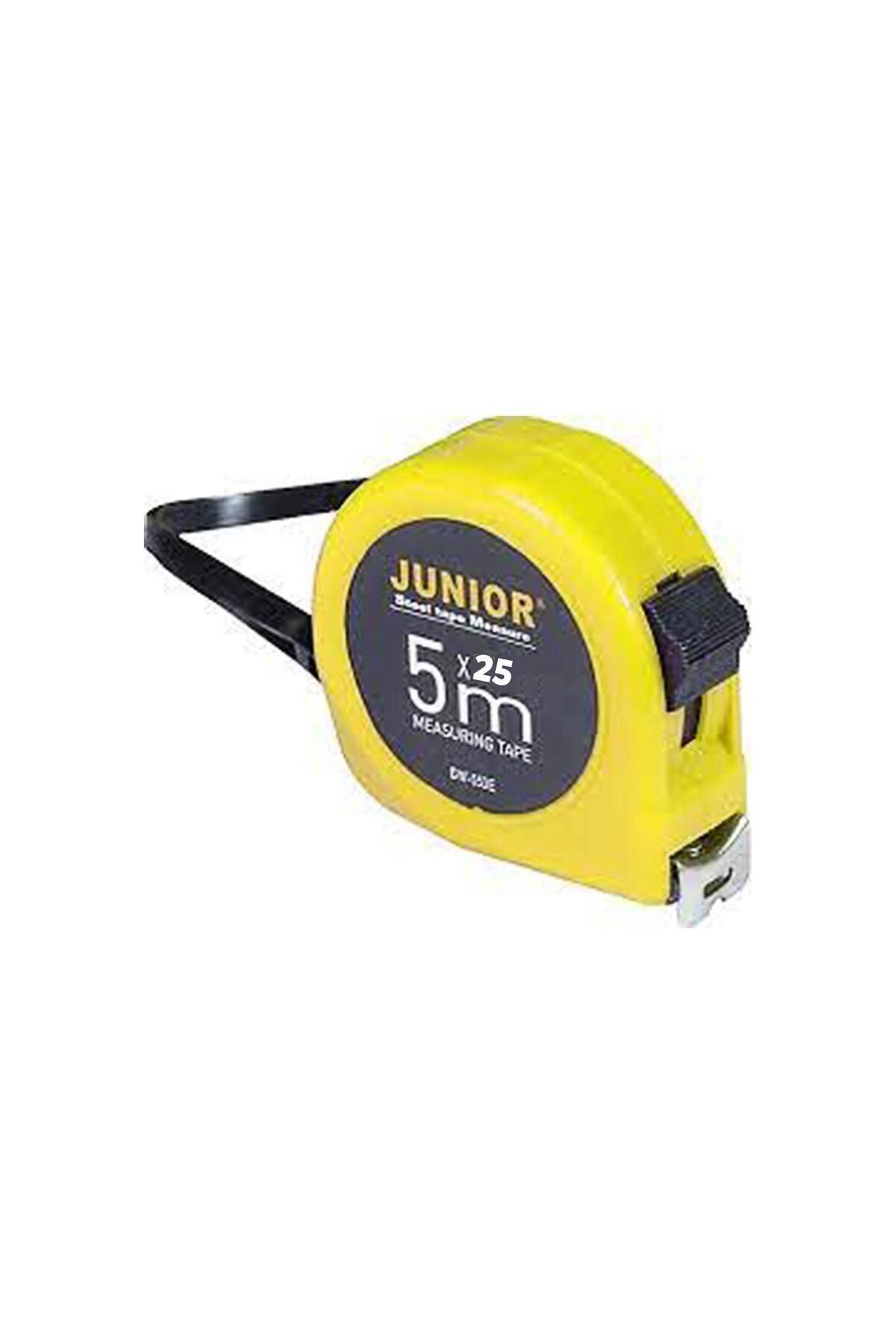 Badem10 Metal Şerit Metre (5 Metre X 25 Mm )beyaz Renk Düğmeli