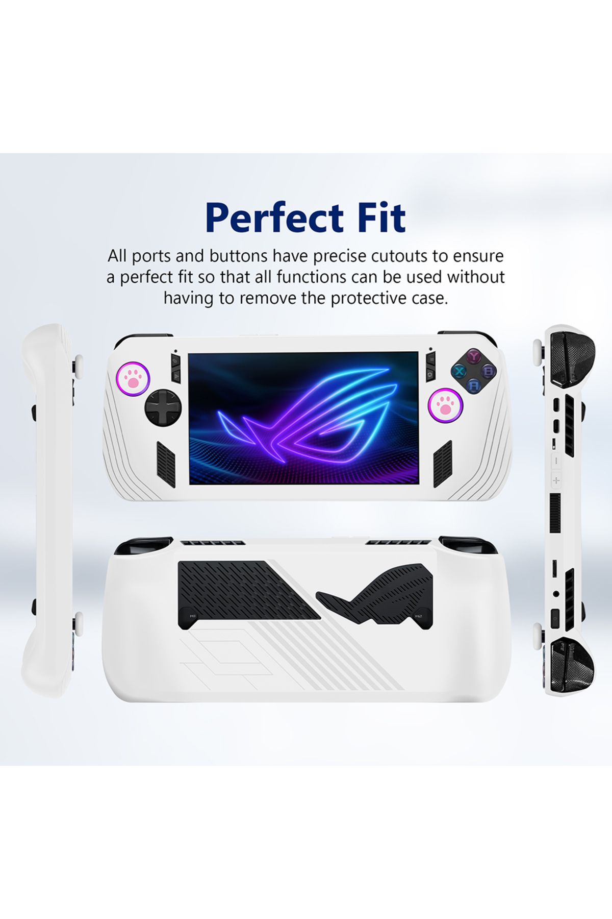 APWIKOGER-For ASUS ROG ALLY X Game Console Silicone Soft Protective Shell with Thumb Grip Caps Soft Protect... 5