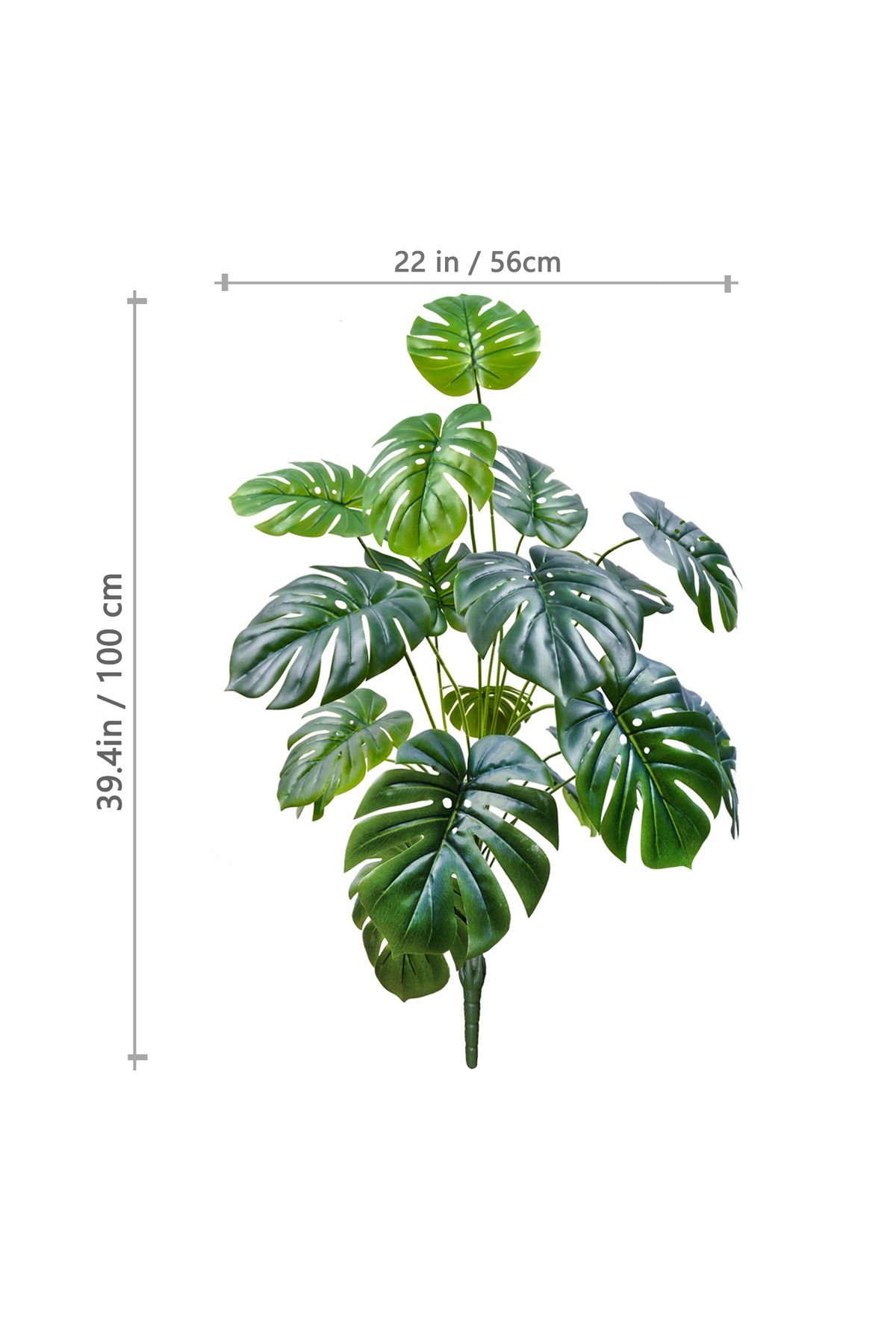 Choice-39.4in(100 cm) Artificial Monstera plastic fake plant pot ornamental festival suitable for home o... 1