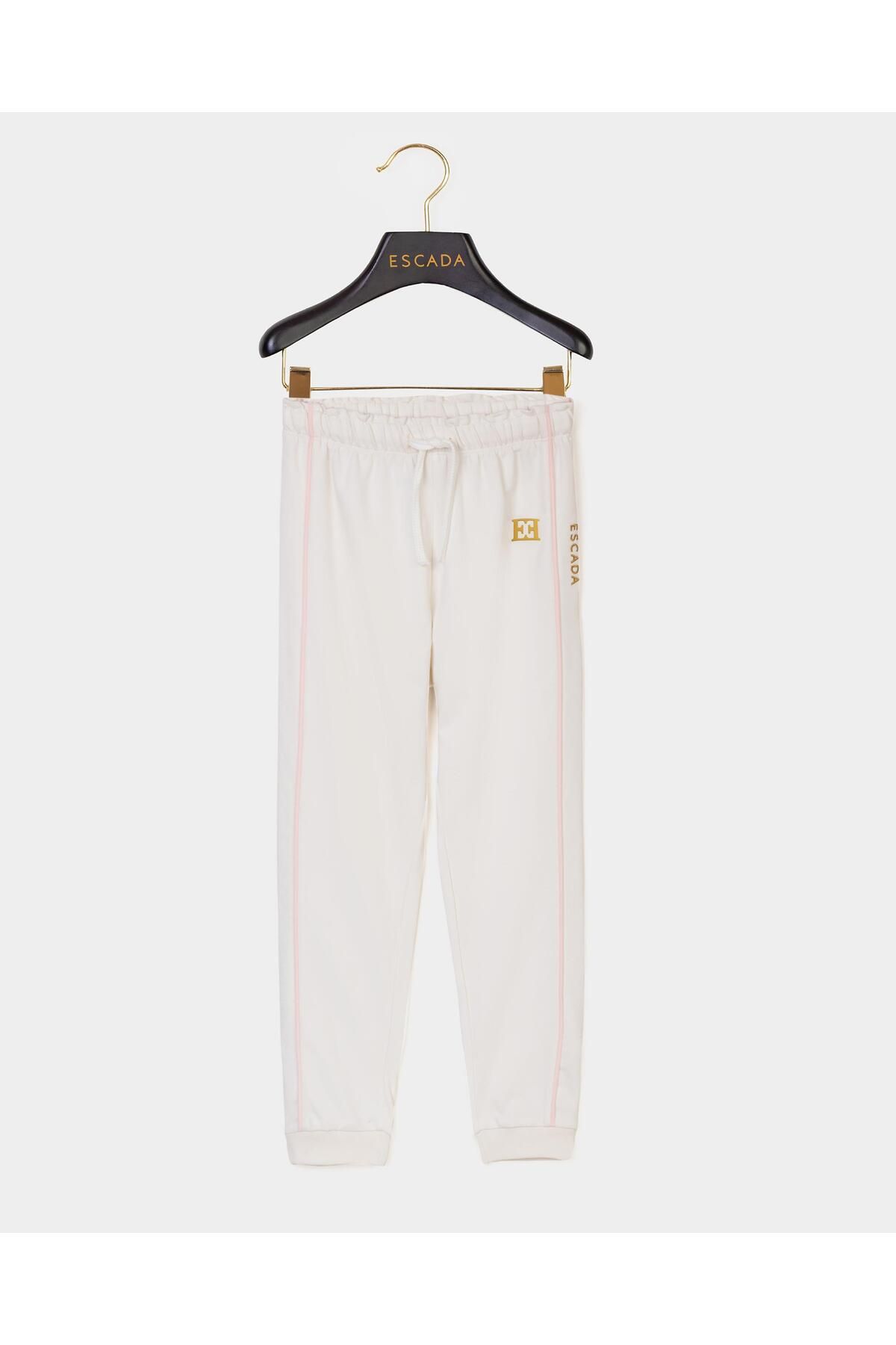 Escada-Children's Trousers with Elastic Waist and Stripe Detail 1