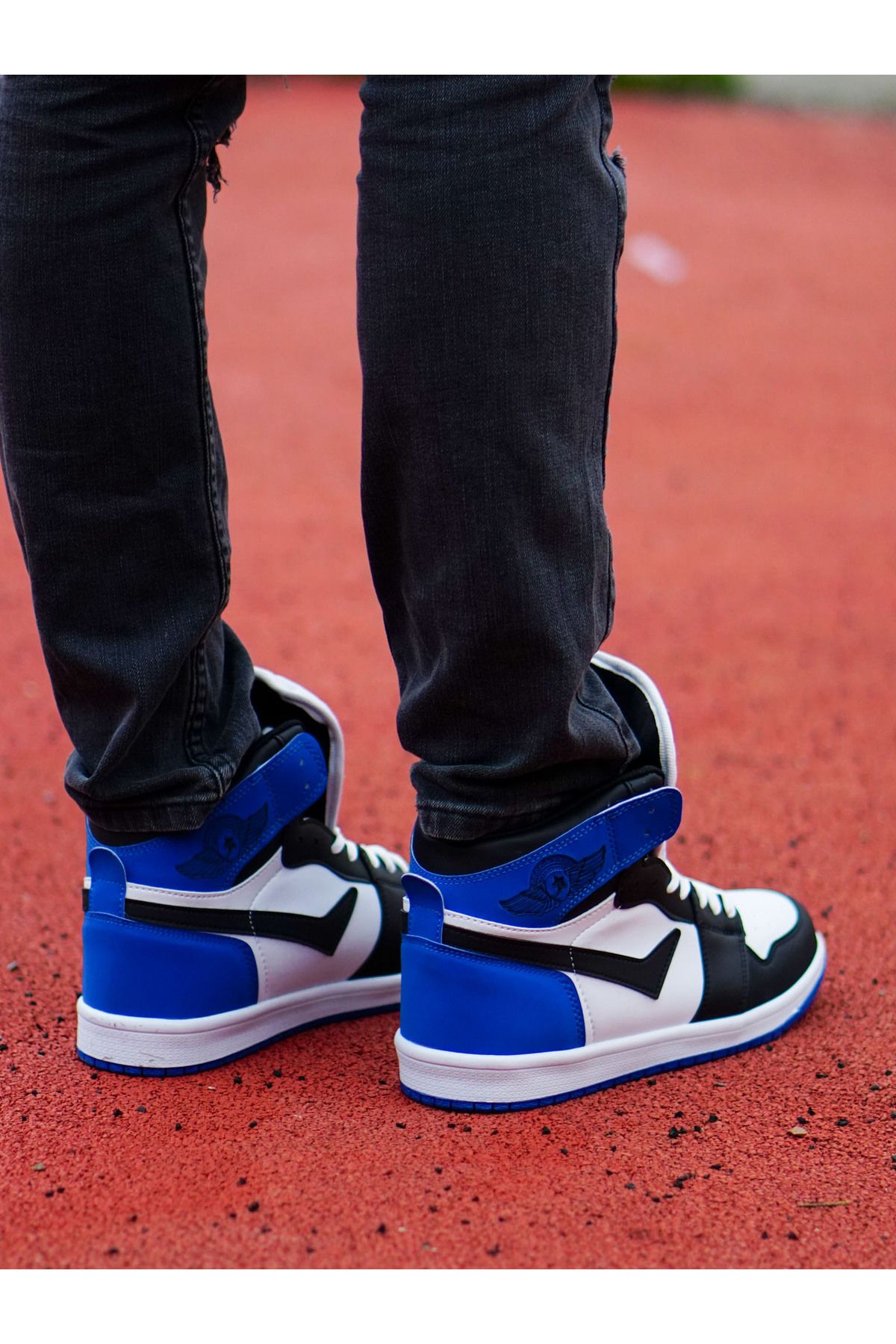 Preux Saks Mavi Bağcıklı Günlük Unisex Genç Sneaker Rahat Spor Ayakkabı