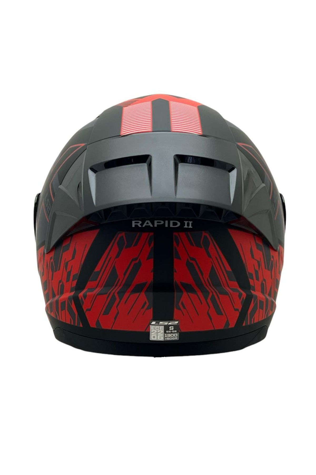 LS2-Rapid 2 Xtreet - Black and Red Helmet, Blue Glass Spoiler, Clear Glass Gift 5