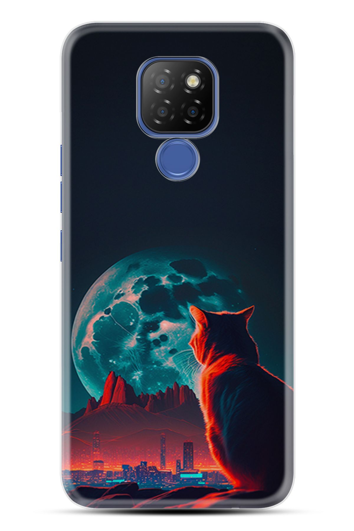 General Mobile GM9 Pro Kılıf HD Resim Baskılı Dalgın Kedi StKd -074