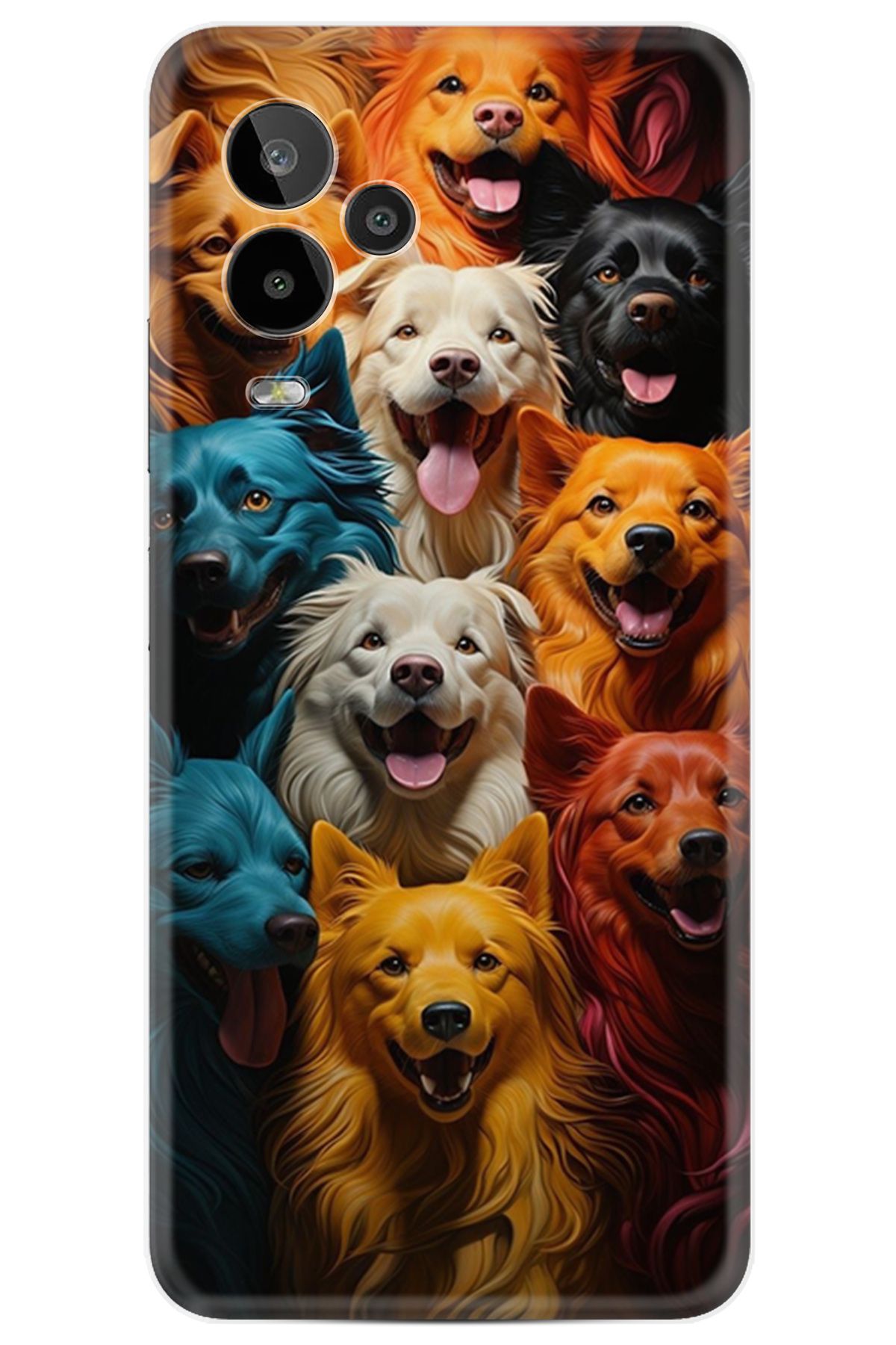 General Mobile 24 Pro Kılıf HD Resim Baskılı Köpekçikler StKd -026
