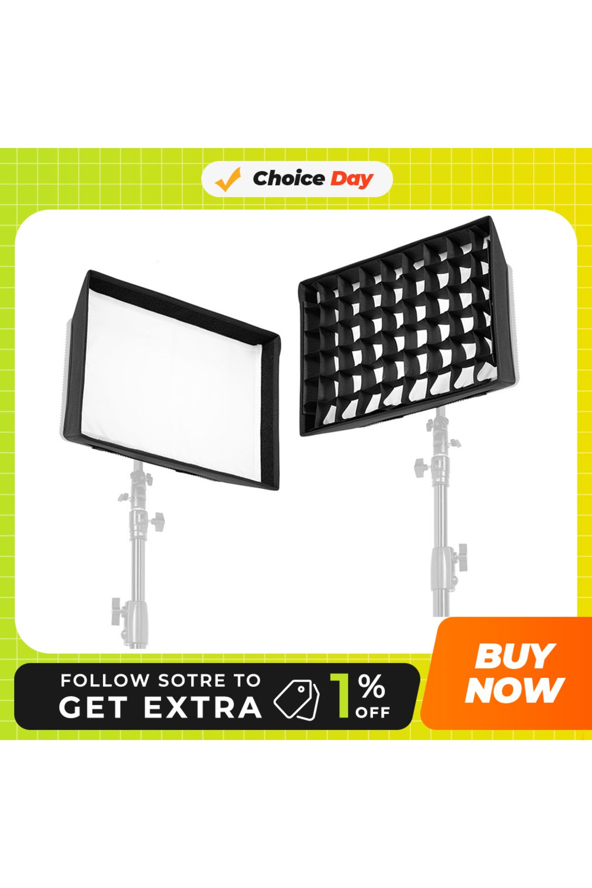 Choice-Godox LEDP260C LED Video Soft Light Diffuser Honeycomb Grid Softbox for Godox LED Video Light (So... 2