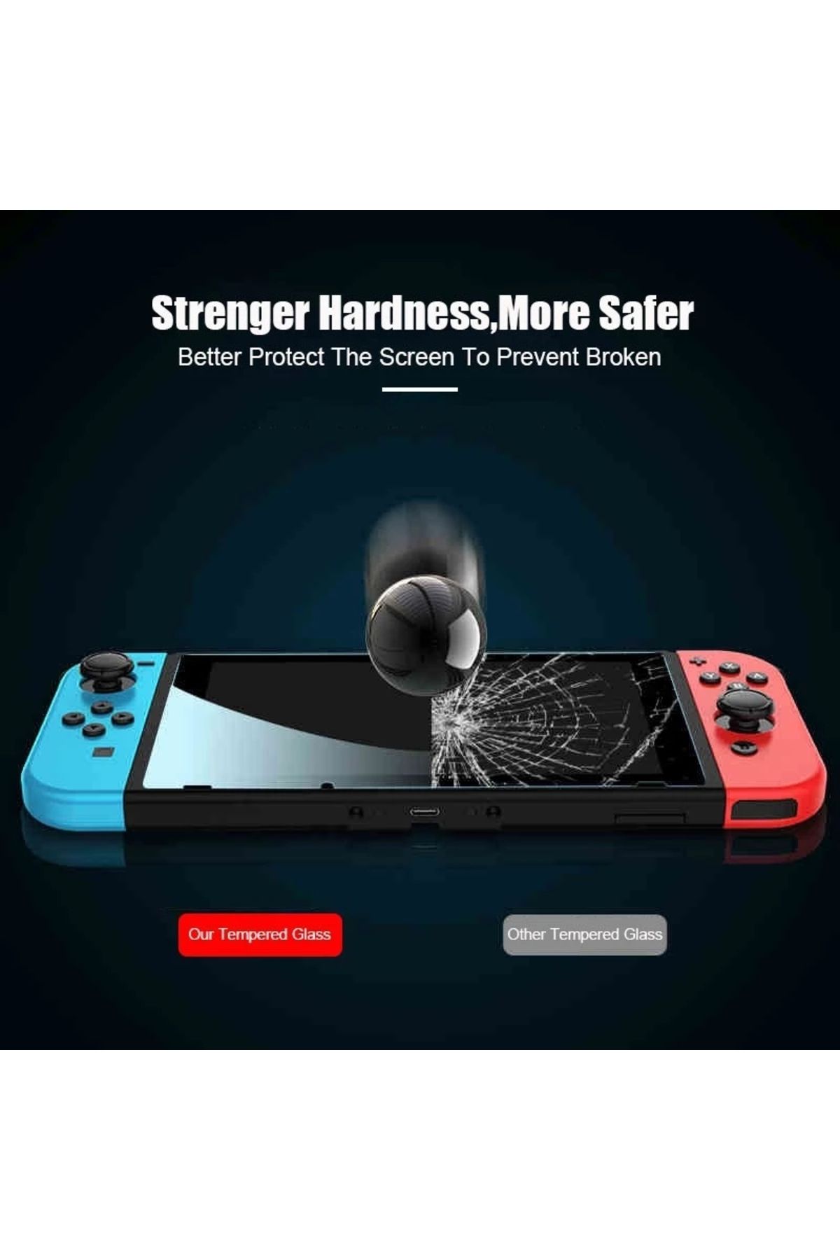 Fomscvka-3PCS for Switch OLED 1/2/3PCS Tempered Glass for Nintendo Switch OLED 3 Pieces Screen Protector Film 5