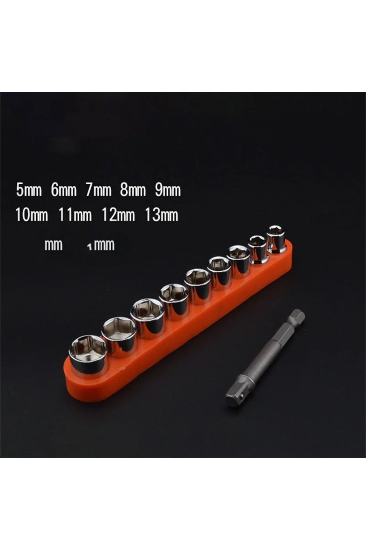 Depolife-12 Pieces Functional Socket Wrench Set - 1/2 and 3/4 Ratchet Sleeve with Nut Removal Adapter 5