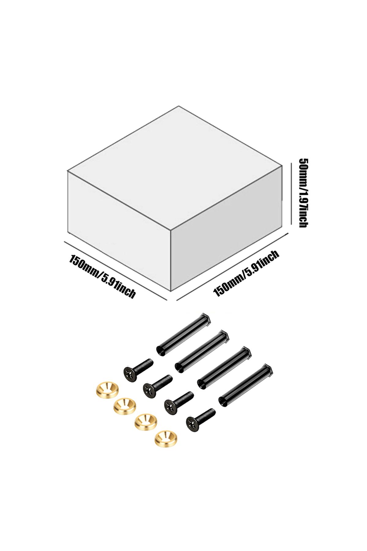 ALLOYSEED-Fixing Chassis Fan Screws Quiet Operation Cooling Fan Mount Screws Computer Radiator Fan Screws S... 6