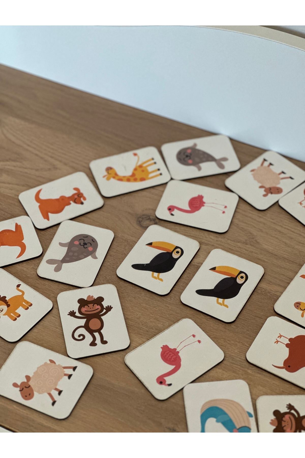 Bellacasa Hayvanlar Eşleme Ahşap Zeka Kartı, Eğitici Oyuncak, Montessori Eğitim Oyuncak, Motor Zeka Oyuncaklar fotoğrafı 3 (önizleme)