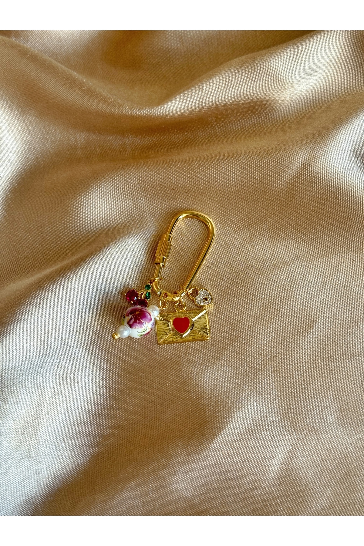 Letter Paper Clip Porcelain Charm Tip