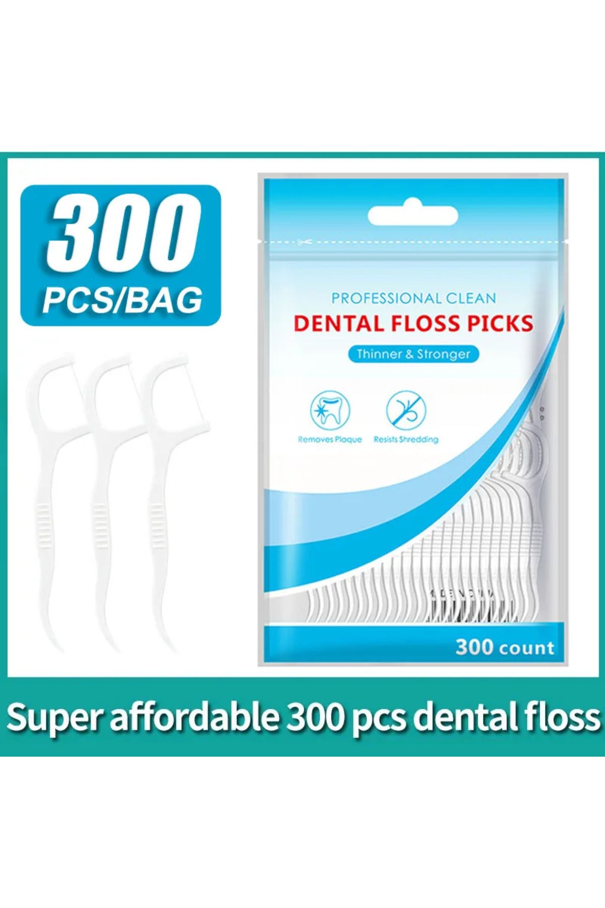 Choice-300 PCS Floss Family Pack Ultra-fine Toothpick Disposable Flat Floss Portable Portable Flossing D... 8