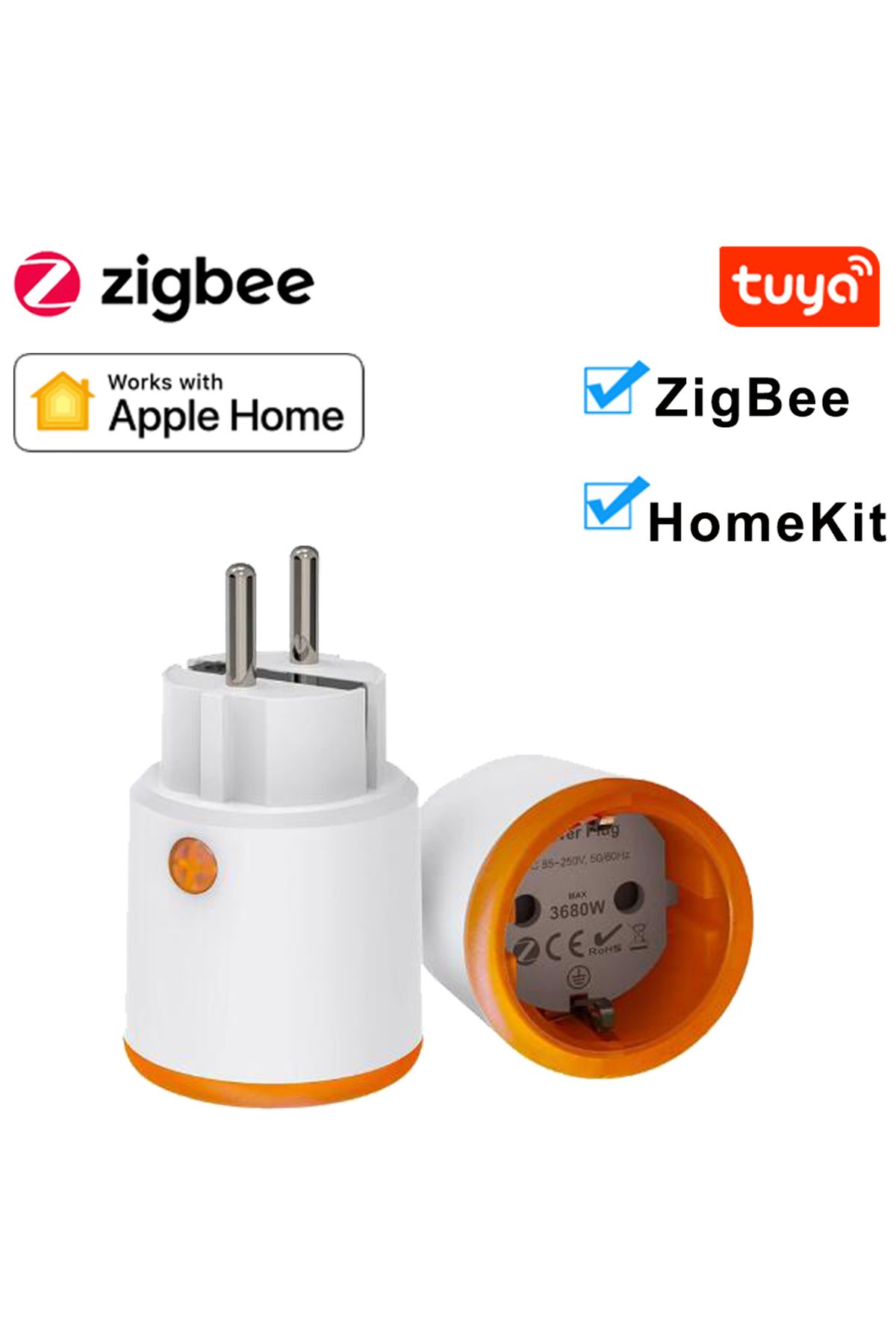 Choice-Homekit Tuya Smart Zigbee 3.0 Power Plug 16A EU Outlet Meter Remote Control Work With Zigbee2mqtt... 1