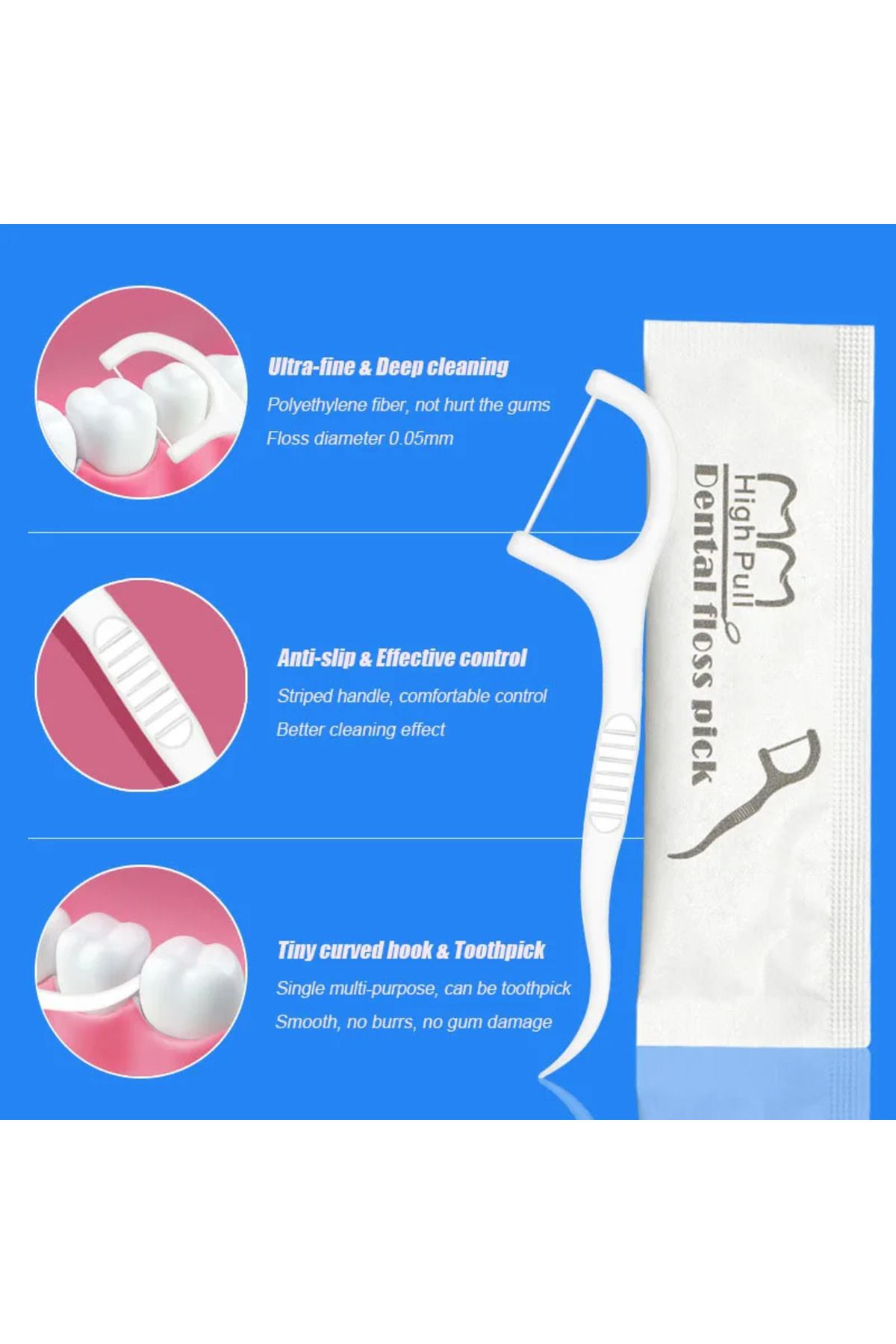 Choice-300 PCS Floss Family Pack Ultra-fine Toothpick Disposable Flat Floss Portable Portable Flossing D... 2