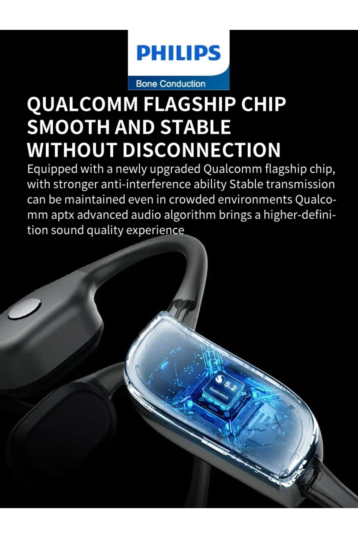 Philips-New Philips TAN5609 Bone Conduction Headphone Wireless Bluetooth 5.2 Earphone Call Noise Reductio... 7