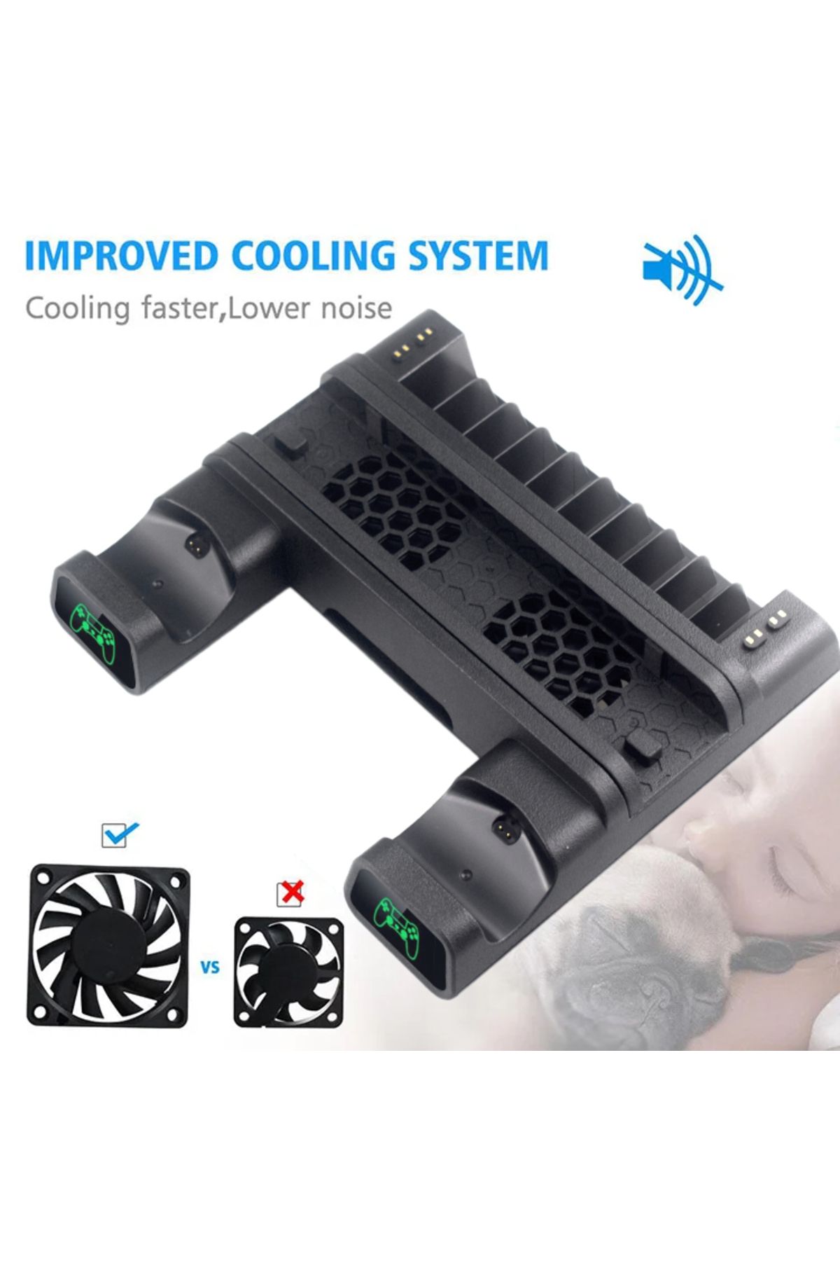 Choice-DATA FROG Vertical Cooling Fan Stand For PS4 PS4 Slim PS4 PRO Console Dual Controller LED Charger... 4
