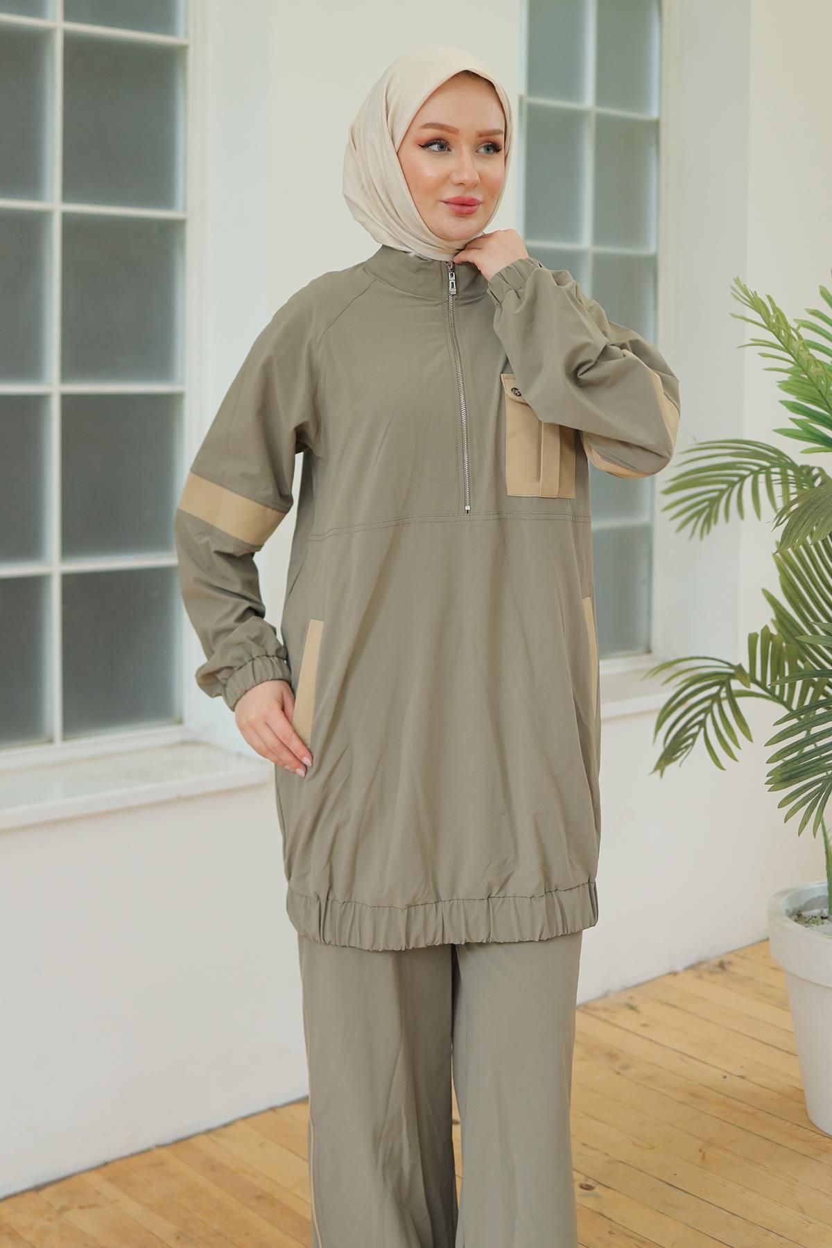 ottoman wear-طقم بنطلون أرمين كاكي - OTW636 4