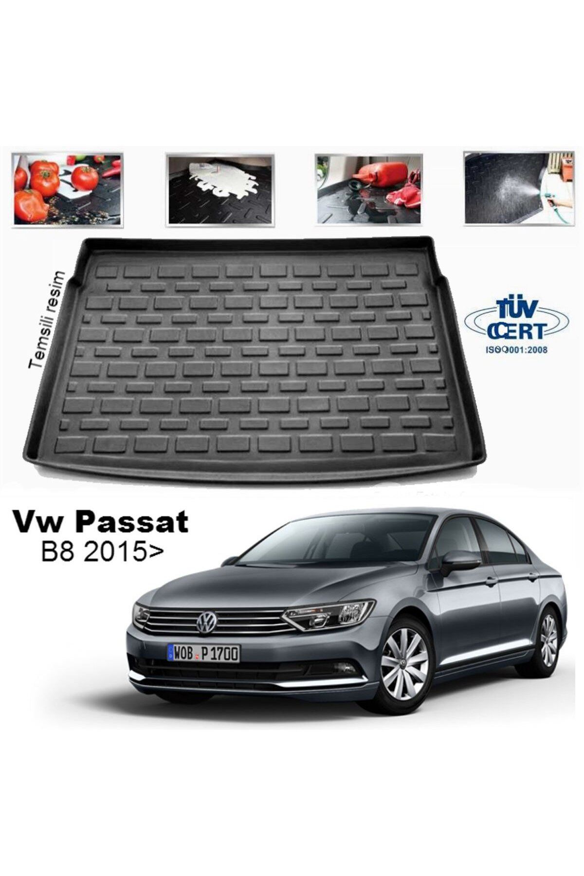 Leader Volkswagen Passat B8 Bagaj Havuzu Paspası 2015 Sonrası