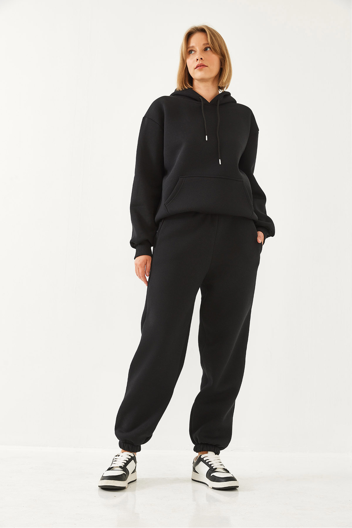 Bianco Lucci-Kangaroo Colored Hooded Women's Set - Mbhs014 60601014 6