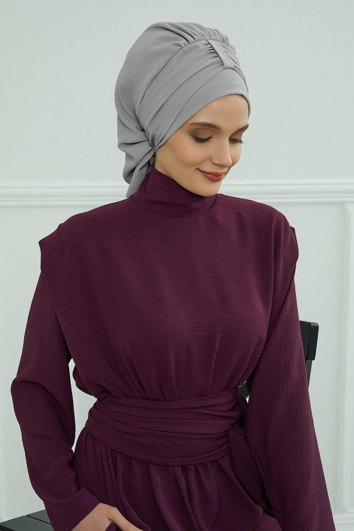 Aisha's Design-Turban gata cu țesătură aerobină - Ht-90 4