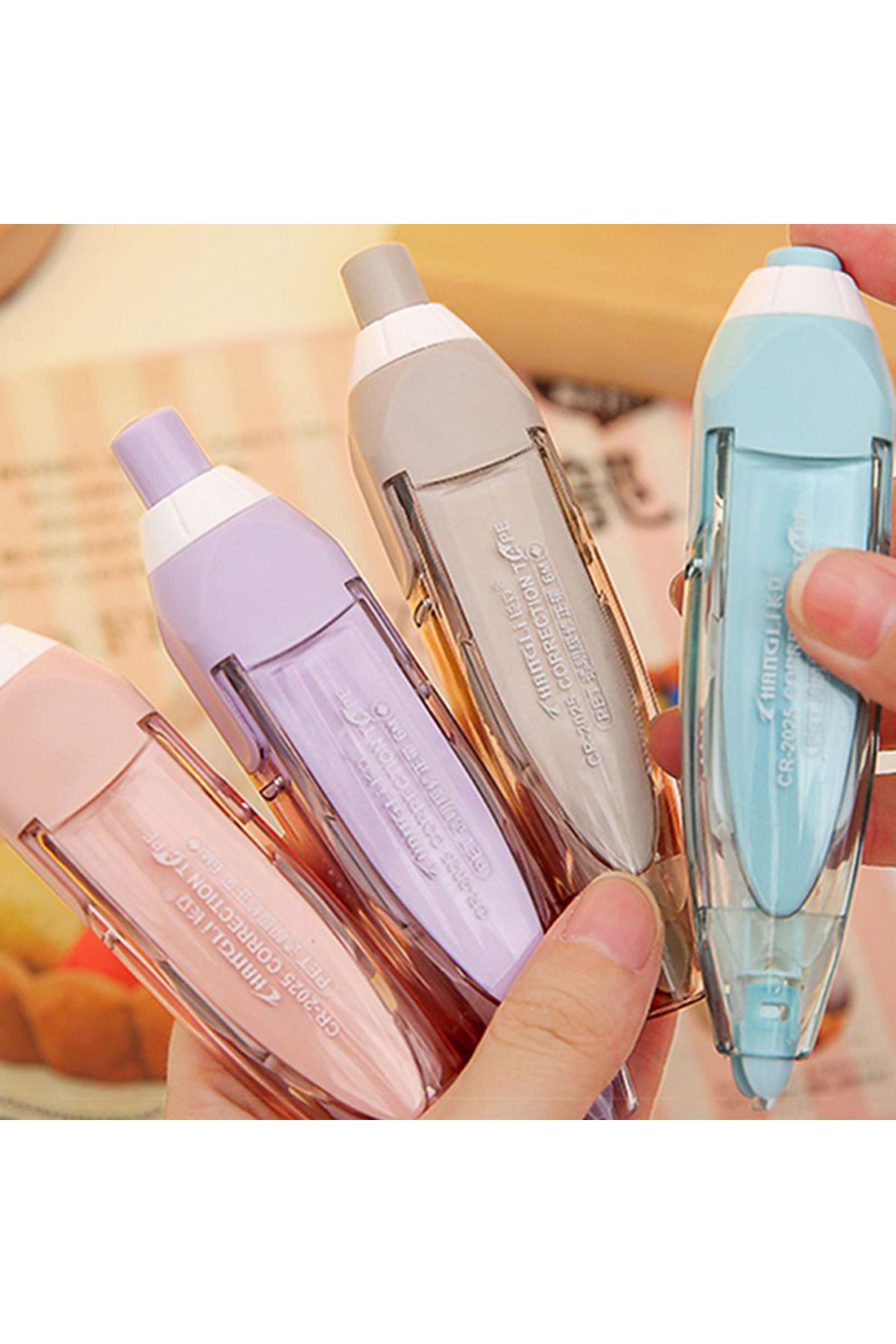 Choice-1pc Press Type Kawaii Correction Tape Replaceable Refills White Out Corrector Band Student Japane... 2