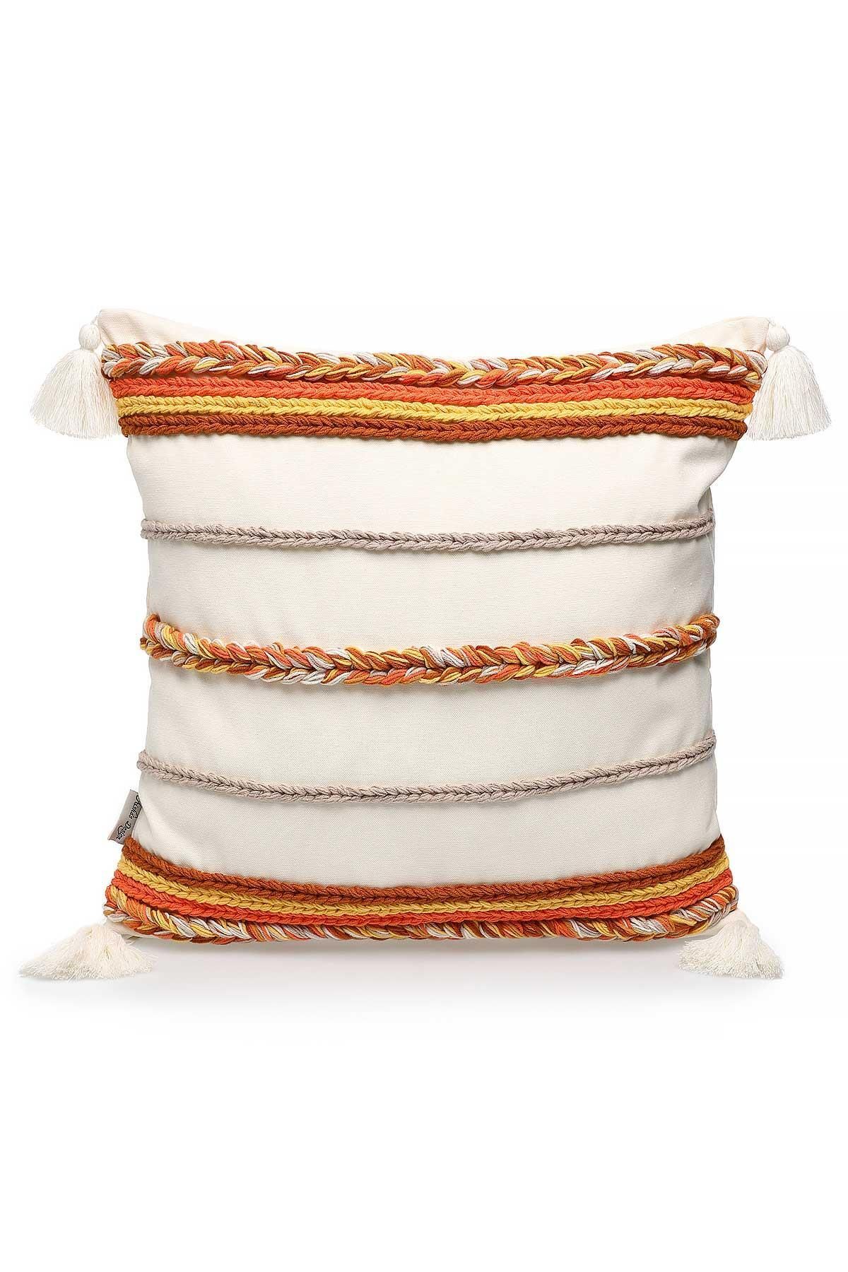 Aisha's Design-Knitted Striped Throw Pillow Cover,k-195 4