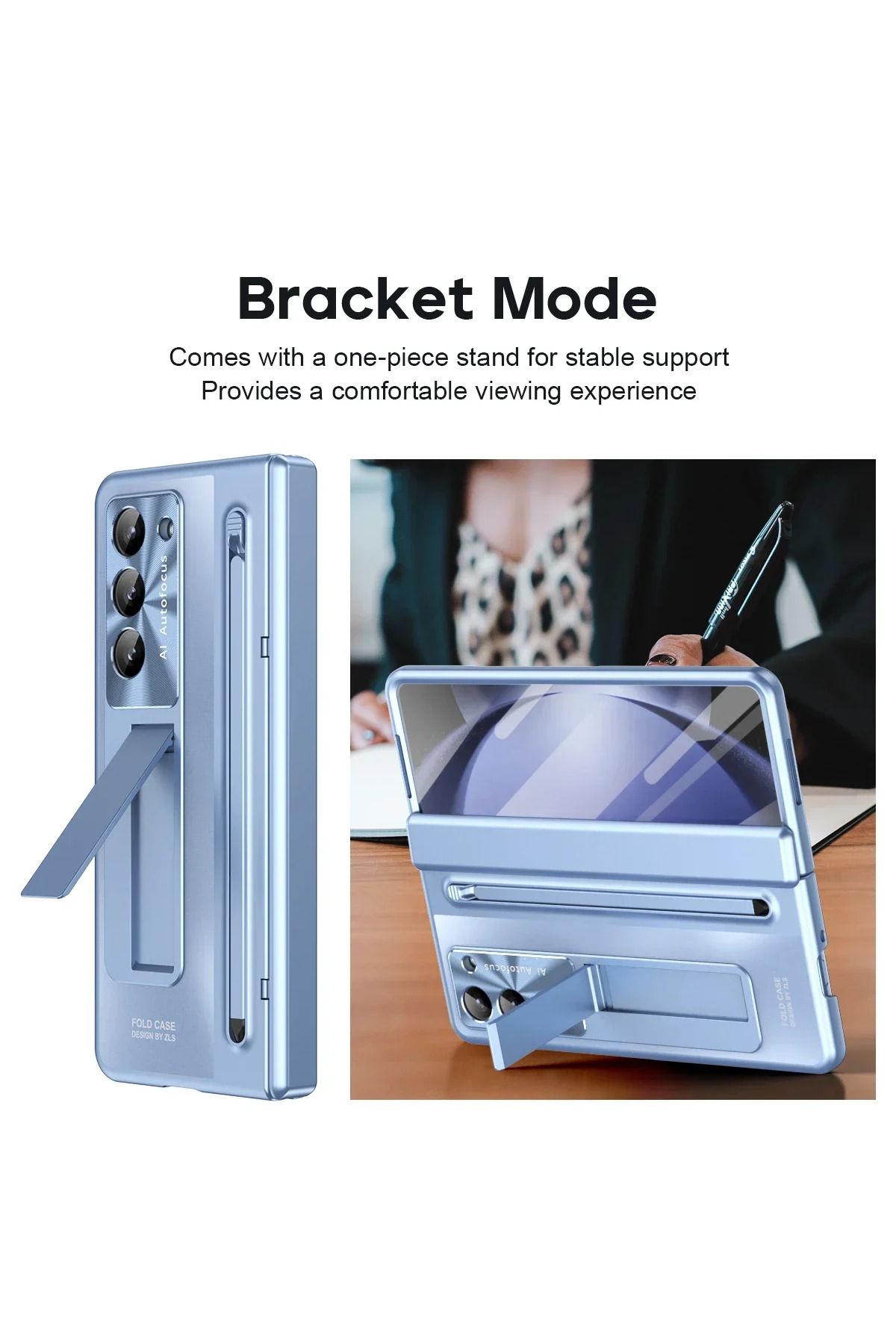 Choice-With Touch Pen Tempered Glass Film Stand Fold Phone Cover for Samsung Galaxy Z Fold 6 5 4 5G 360 ... 4