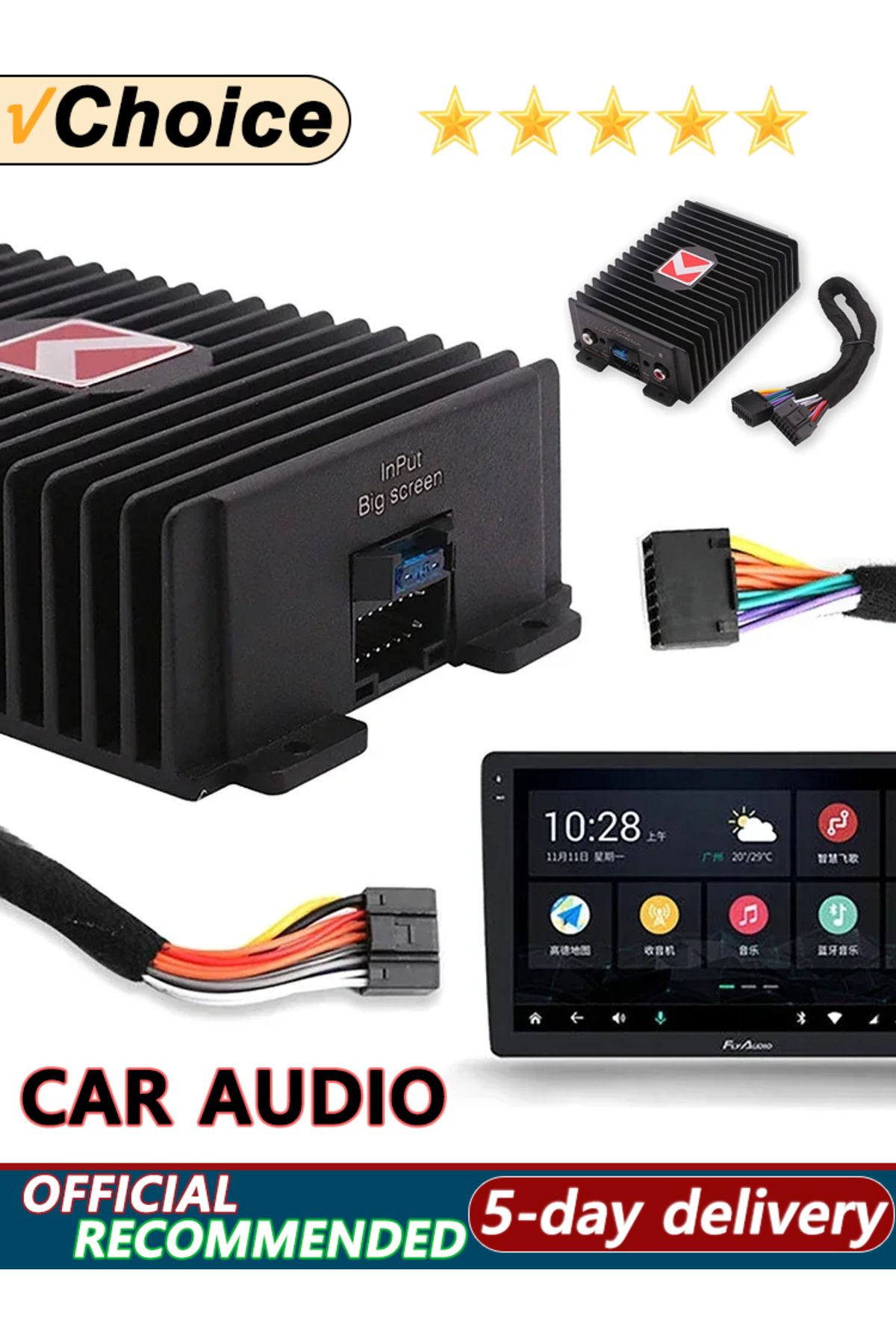ZUIDID-Car DSP Amplifier Hi-Fi Booster Audio Digital Sound Processors 4*80W for Android Speaker Subwoofe... 7