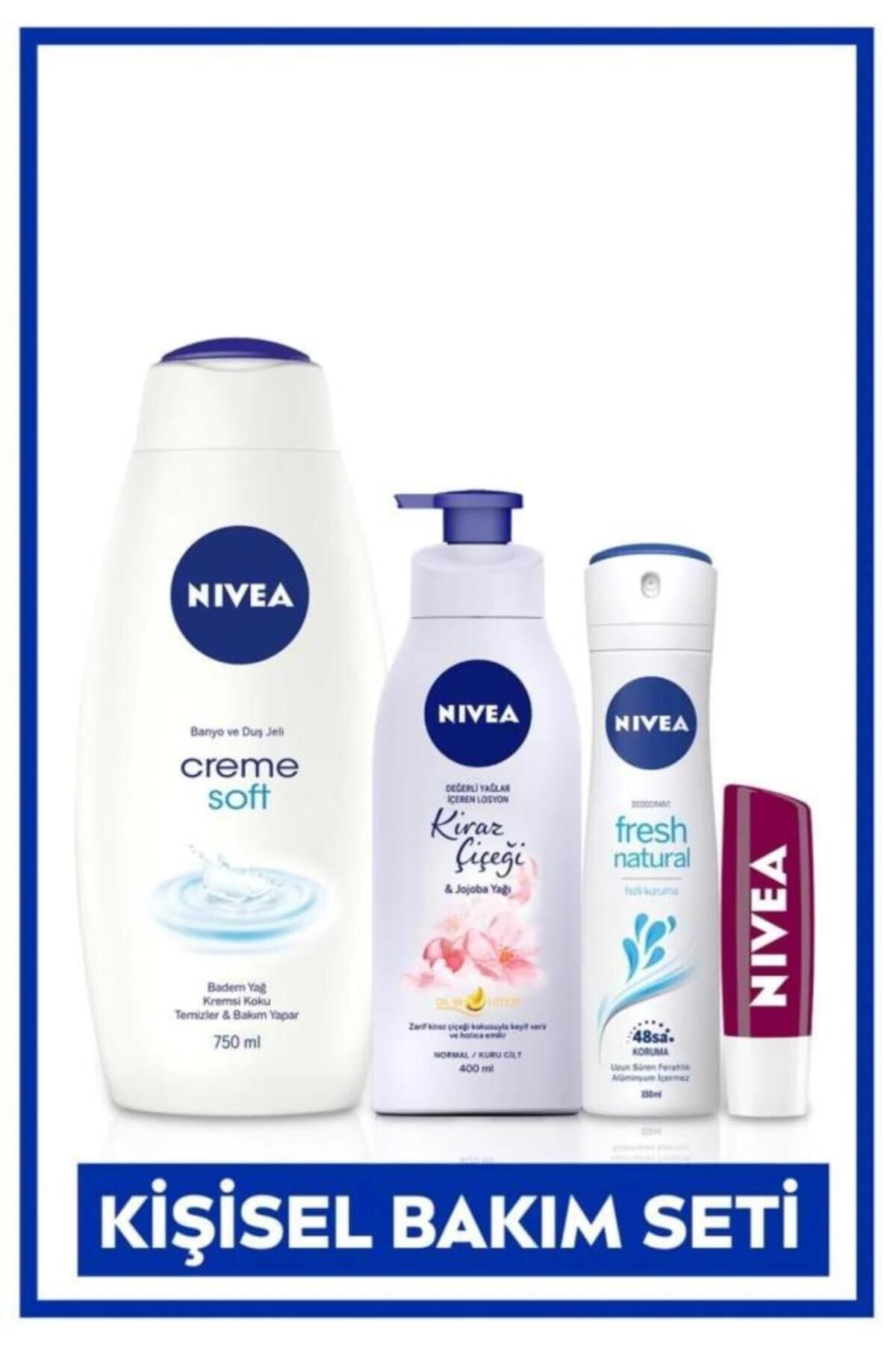 NIVEA Duş Jeli 750ml, Vücut Losyonu Ekstra koruma 400ml,Deodorant 150ml SAKLI G