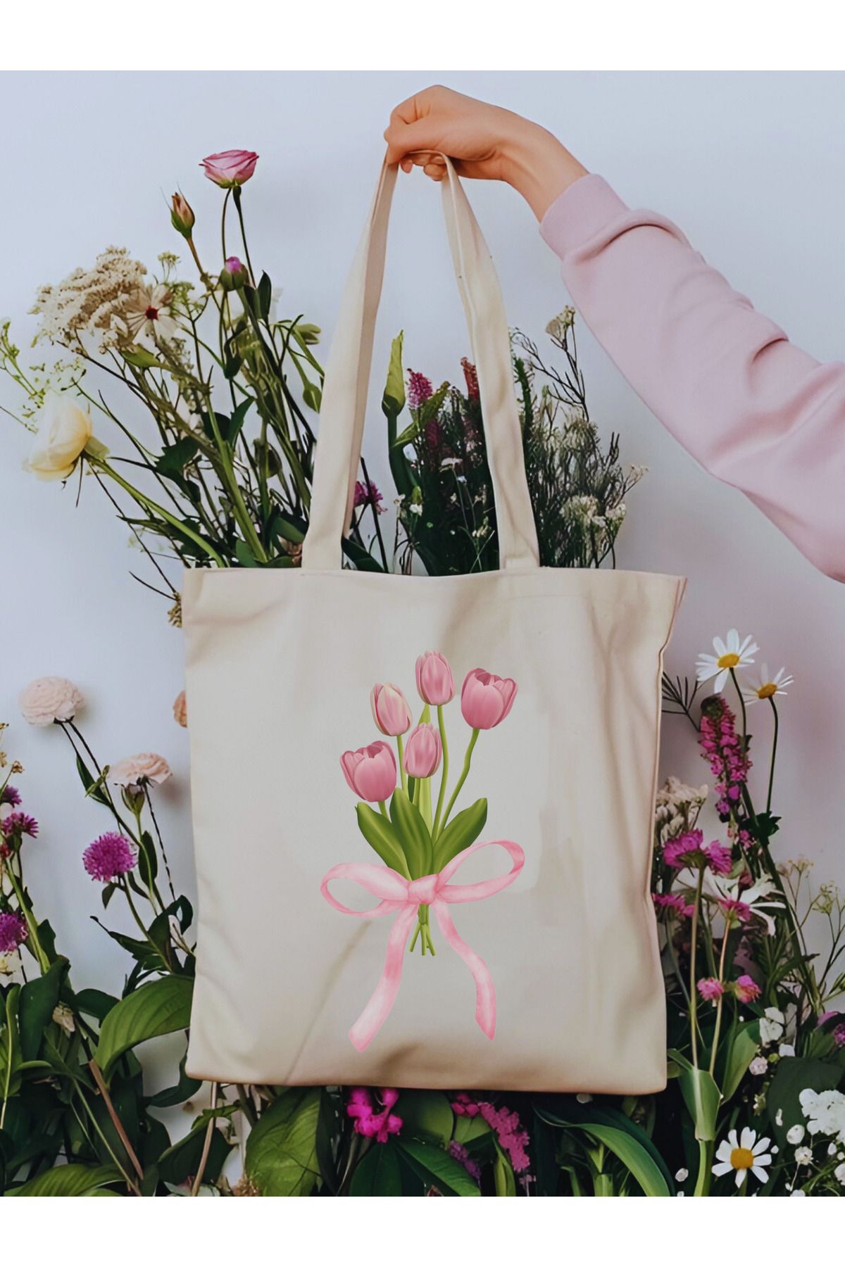 BİBANAPROMOSYON Y2K Bows Coquette Pinterest Kurdeleler Retro Unisex Bez Çanta Tote Bag
