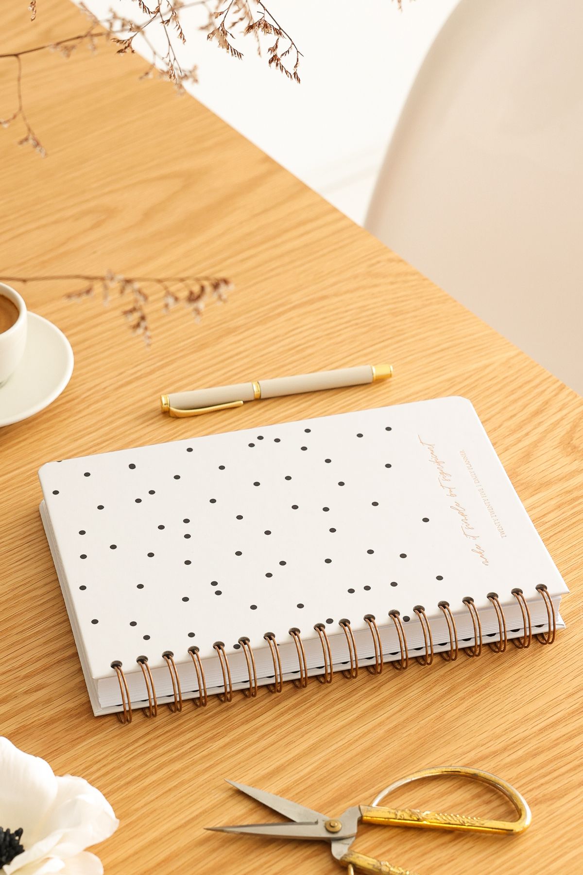 Matt Notebook-جدول أعمال يومي حلزوني لعام 2025 - 16x24 سم 12 شهرًا منقط 2