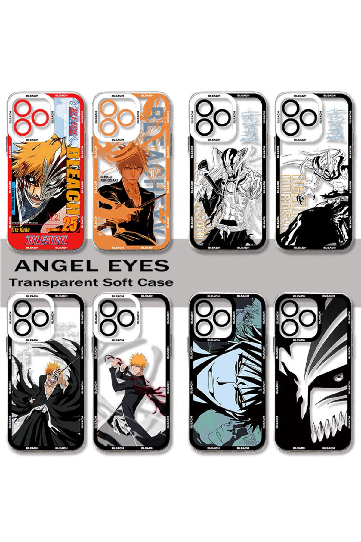 Choice-Anime Bleach Ichigo Phone Case For Redmi Note 12 11 10 9 Pro 7 8 9C 10C 12C 13C 4G 5G Soft Silico... 8
