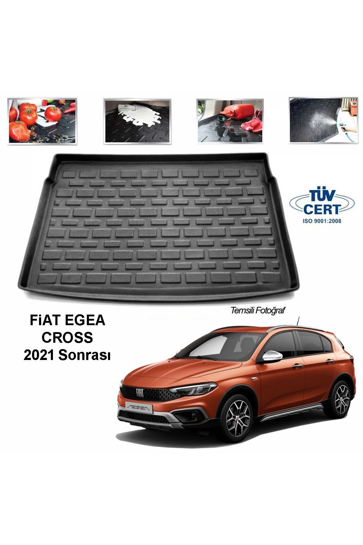 Leader Fiat Egea Cross Bagaj Havuzu Paspası 2021 Sonrası