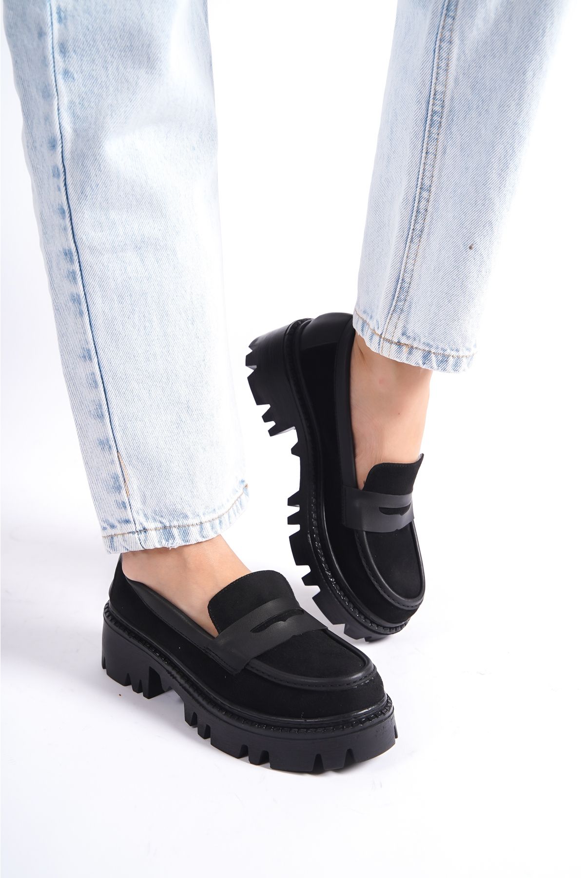mb1190 s gros lux suet la dame noire de luniversité loafer