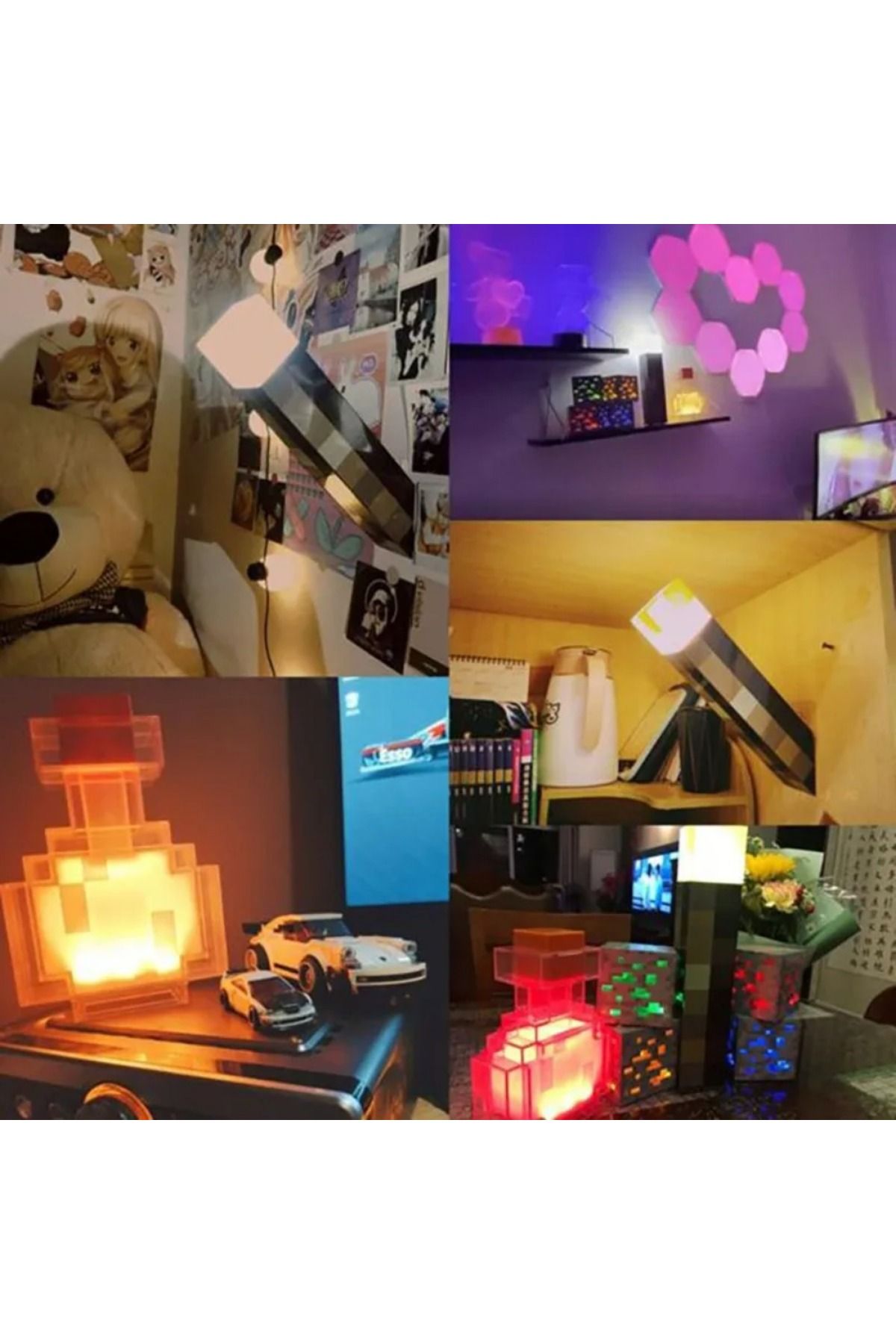 Choice-My World Torch Light Game Surrounding Pixel Wind Remote Control Torch Night Light Charging Mining... 5