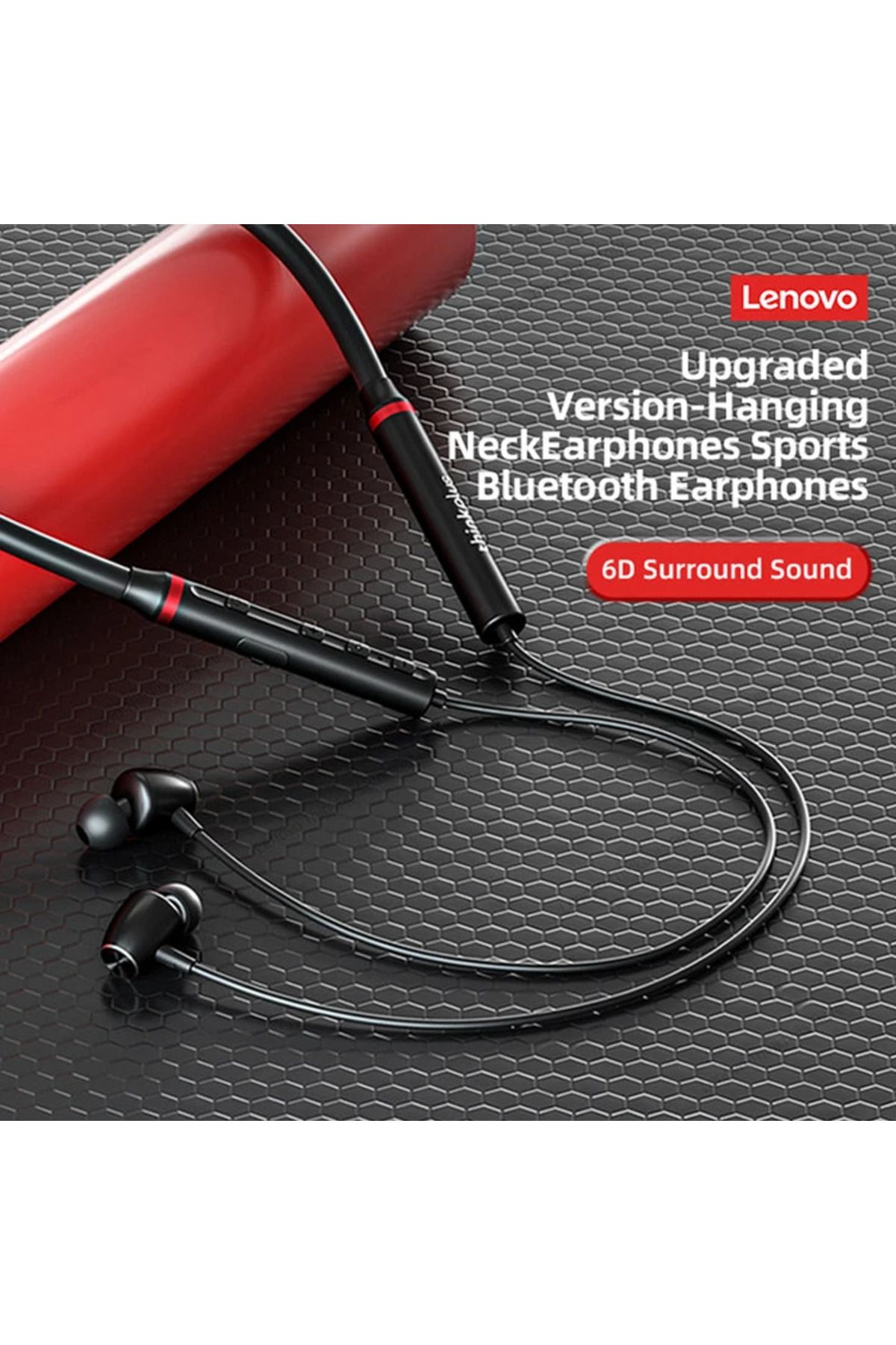 LENOVO-سماعات أذن بلوتوث لينوفو HE05X الأصلية، سدادات أذن مقاومة للماء، صوت عالي الدقة، سماعة رأس مغناطيسية للرقبة... 4
