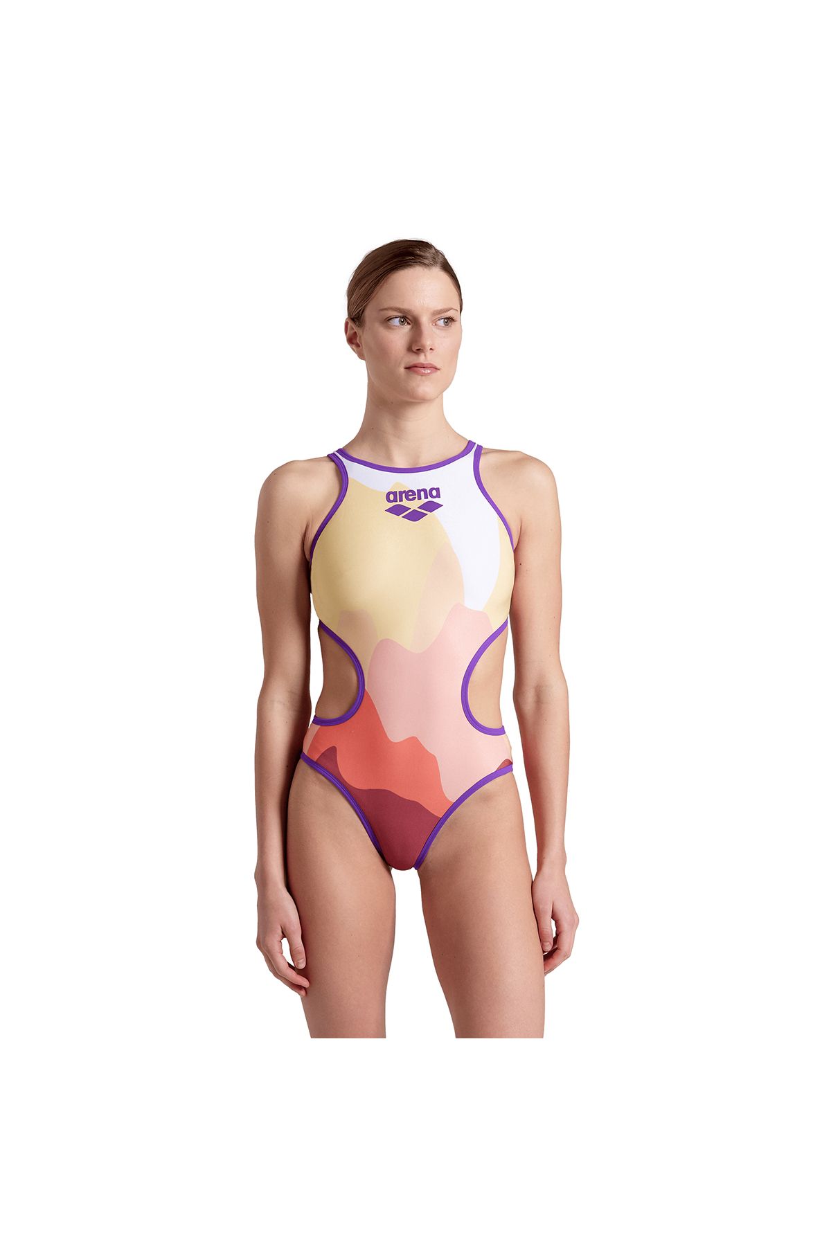 ARENA One Morning Light Swimsuit Kadın Mor Yüzücü Mayosu 007244990