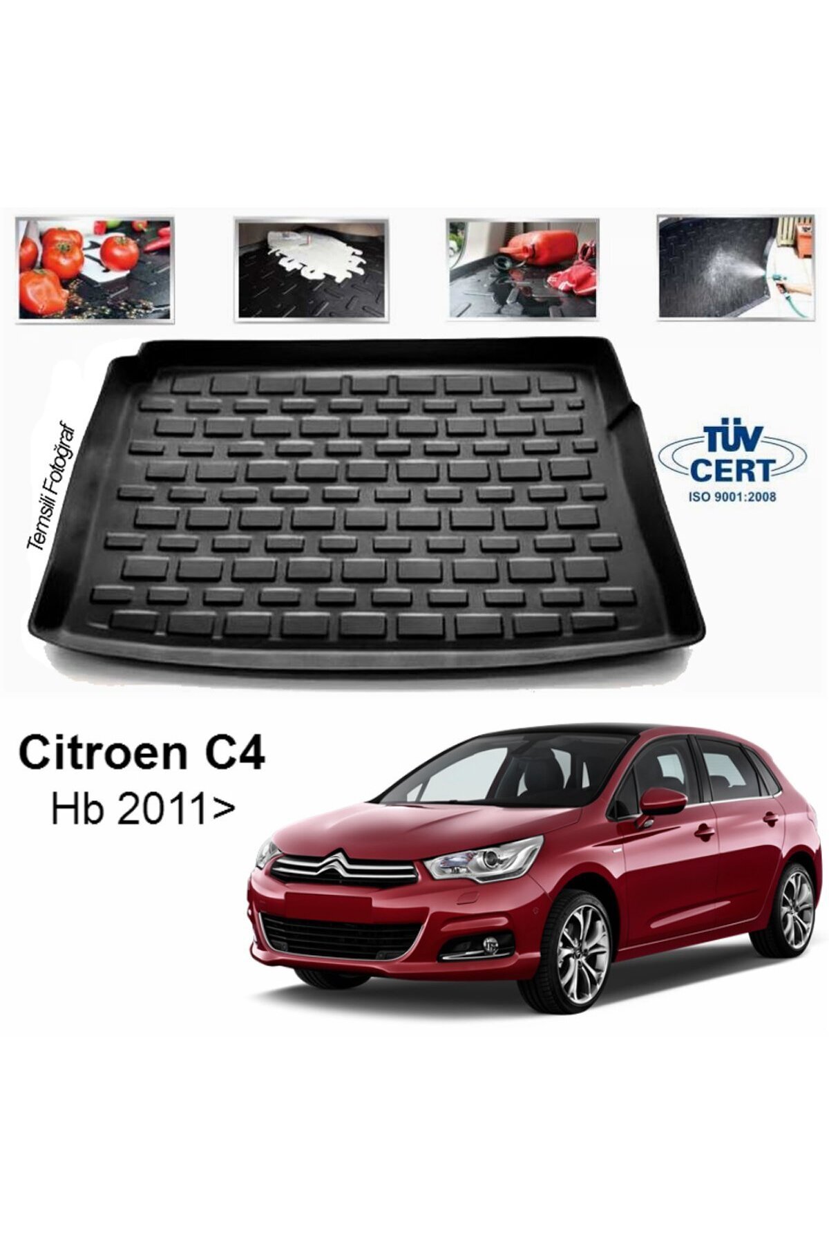 Leader Citroen C4 Bagaj Havuzu Paspası 2011-2020