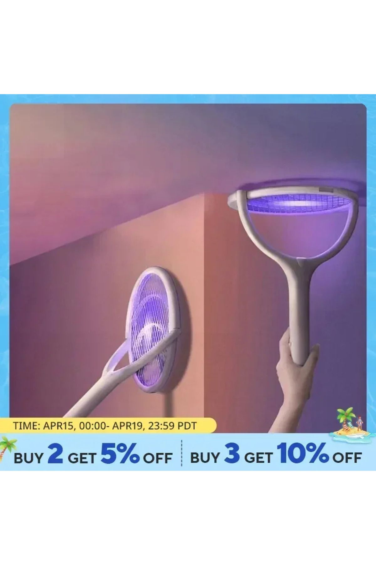 Choice-5 In 1 Fast Charging Racket Kill Fly Bug Safety Insulated Battery Powered Lamp ABS Adjustable Ele... 8